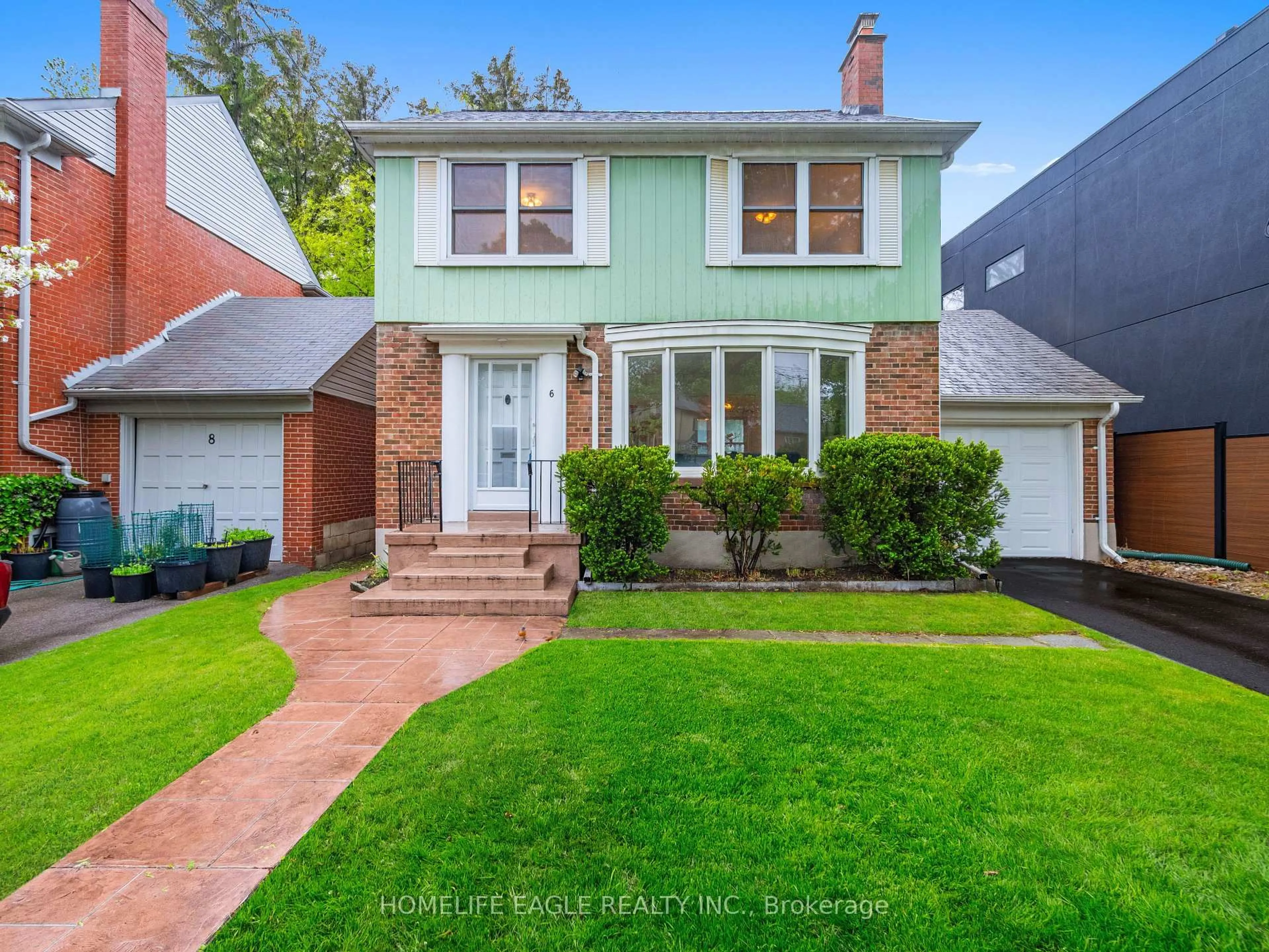 Home with brick exterior material, street for 6 Ashton Manr, Toronto Ontario M8Y 2N5