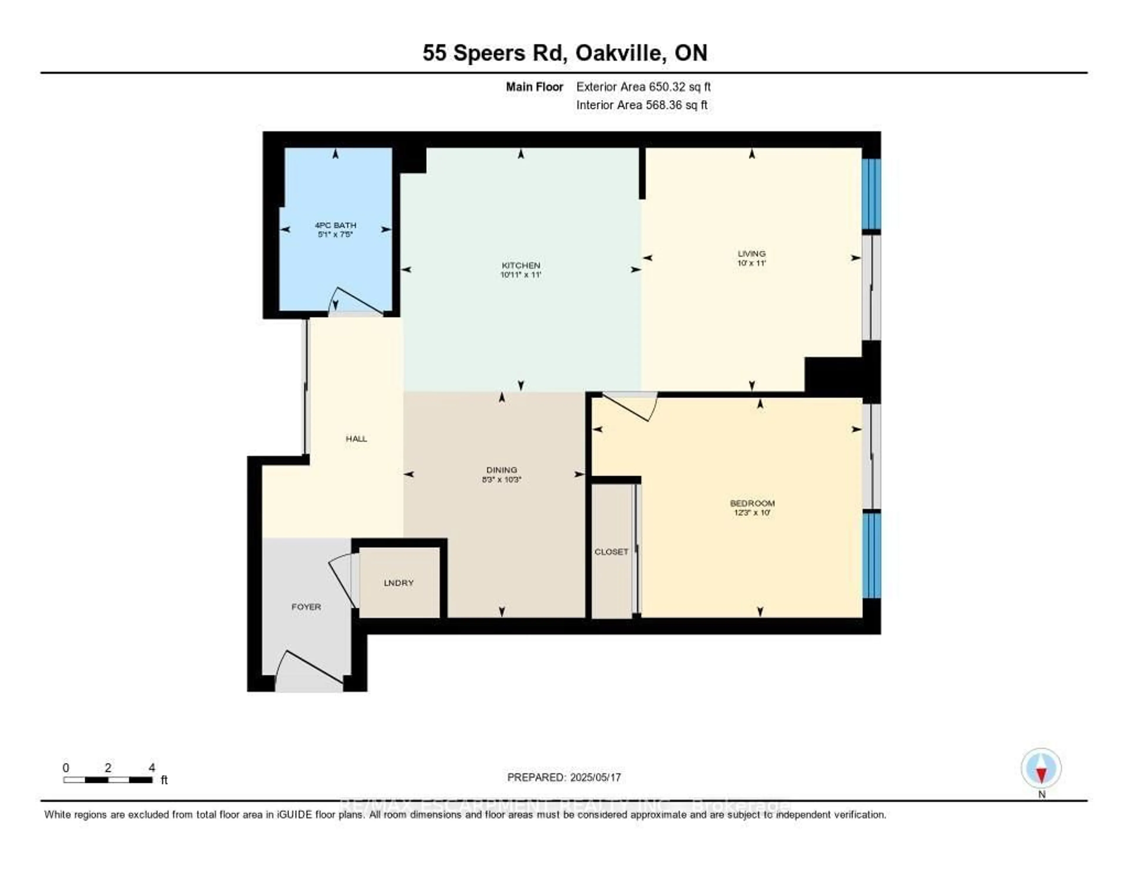 Floor plan for 55 Speers Rd #901, Oakville Ontario L6K 0H9