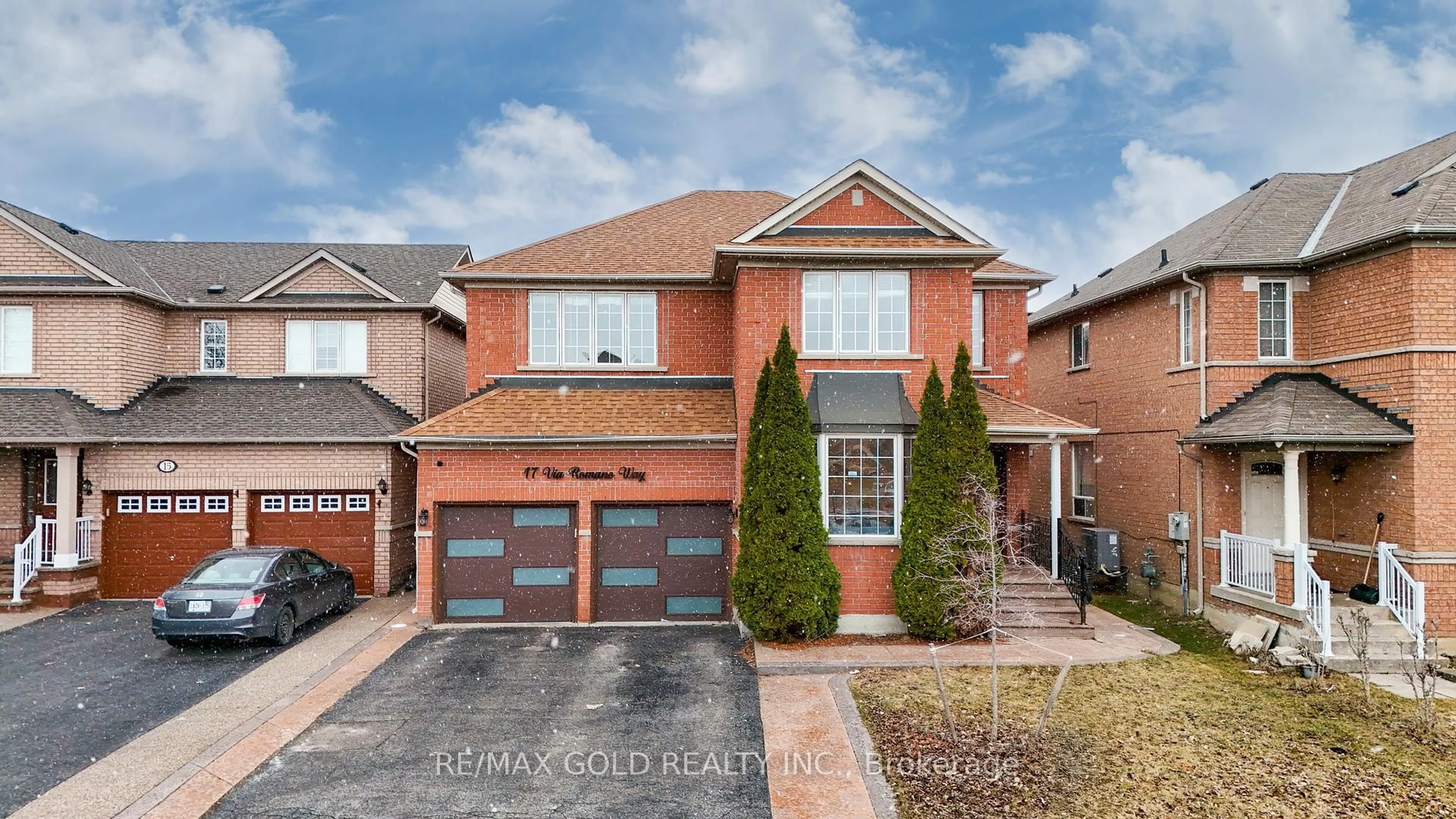 Home with brick exterior material, street for 17 Via Romano Way, Brampton Ontario L6P 1K2