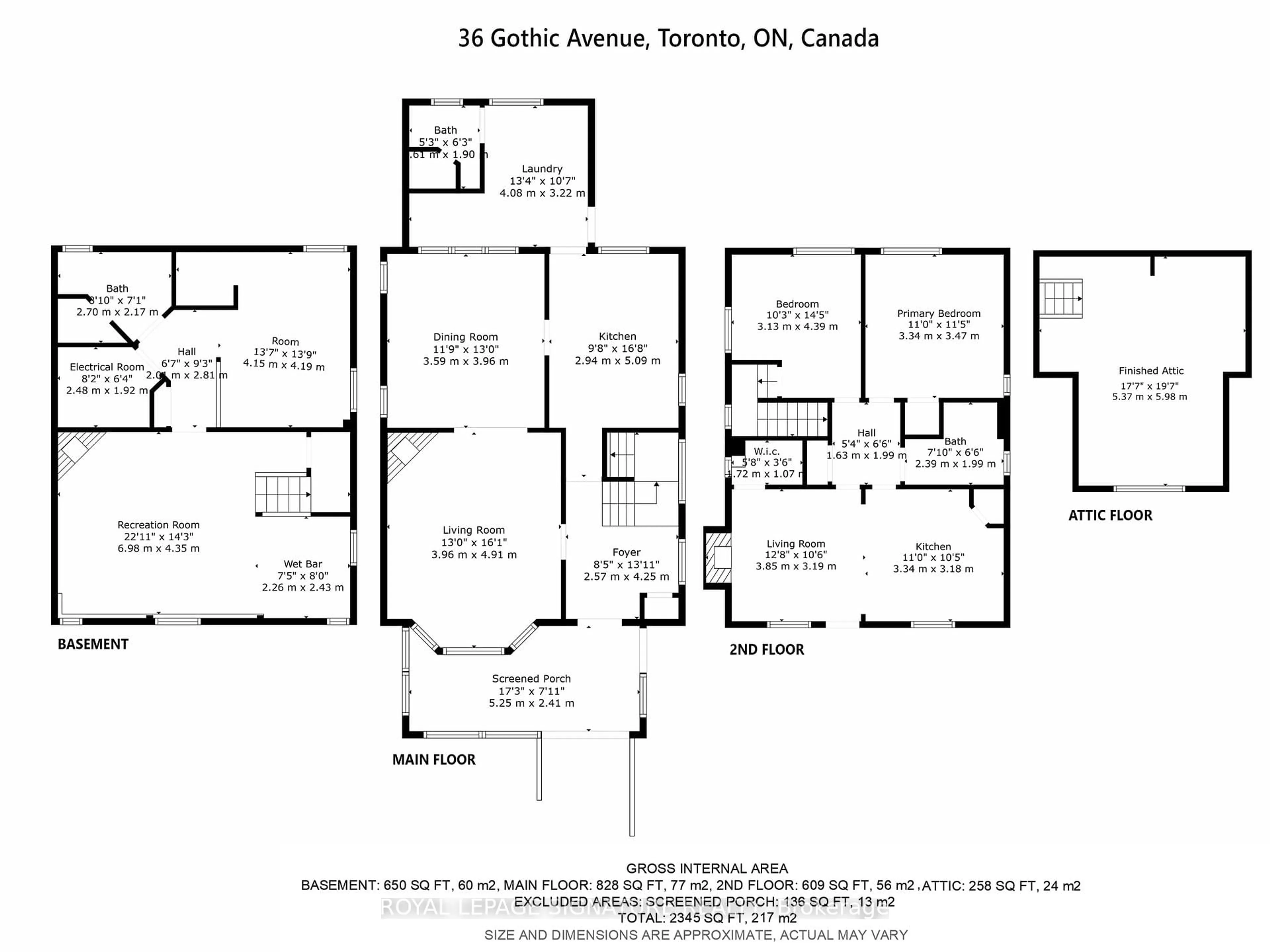 Floor plan for 36 Gothic Ave, Toronto Ontario M6P 2V9