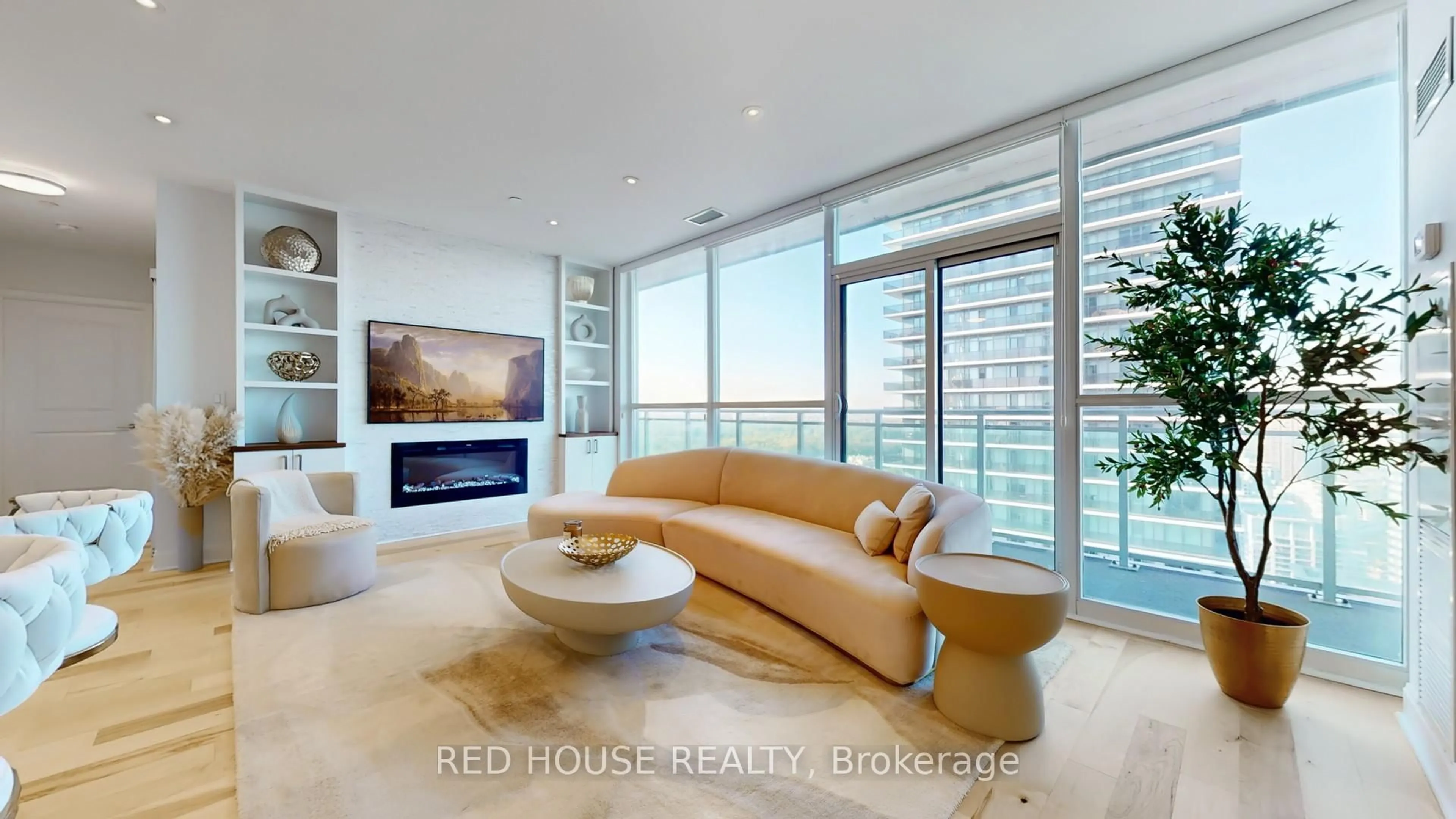 Living room with furniture, unknown for 33 Shore Breeze Dr #3505, Toronto Ontario M8V 1A1