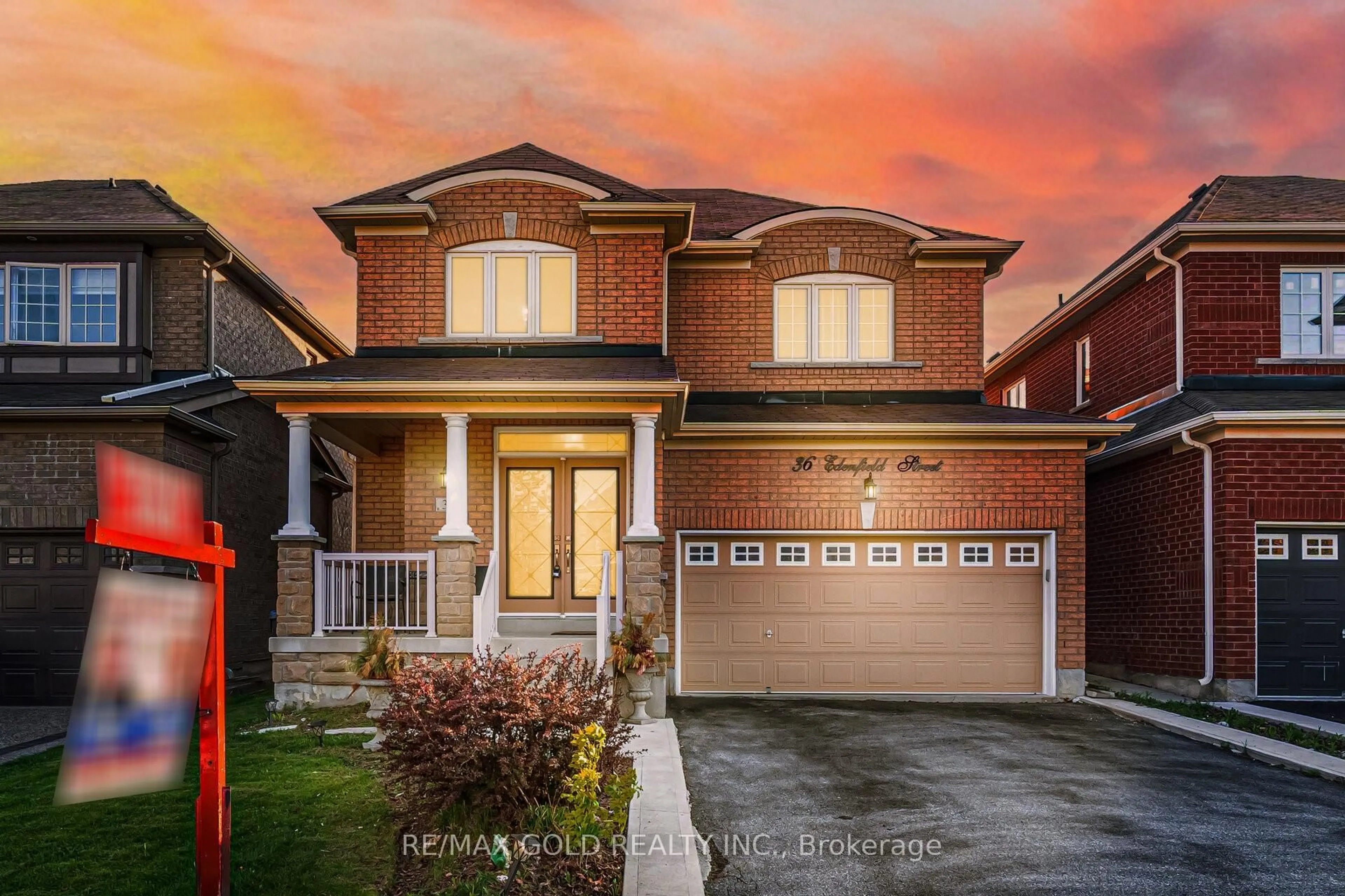Home with brick exterior material, street for 36 Edenfield St, Brampton Ontario L6R 0M7