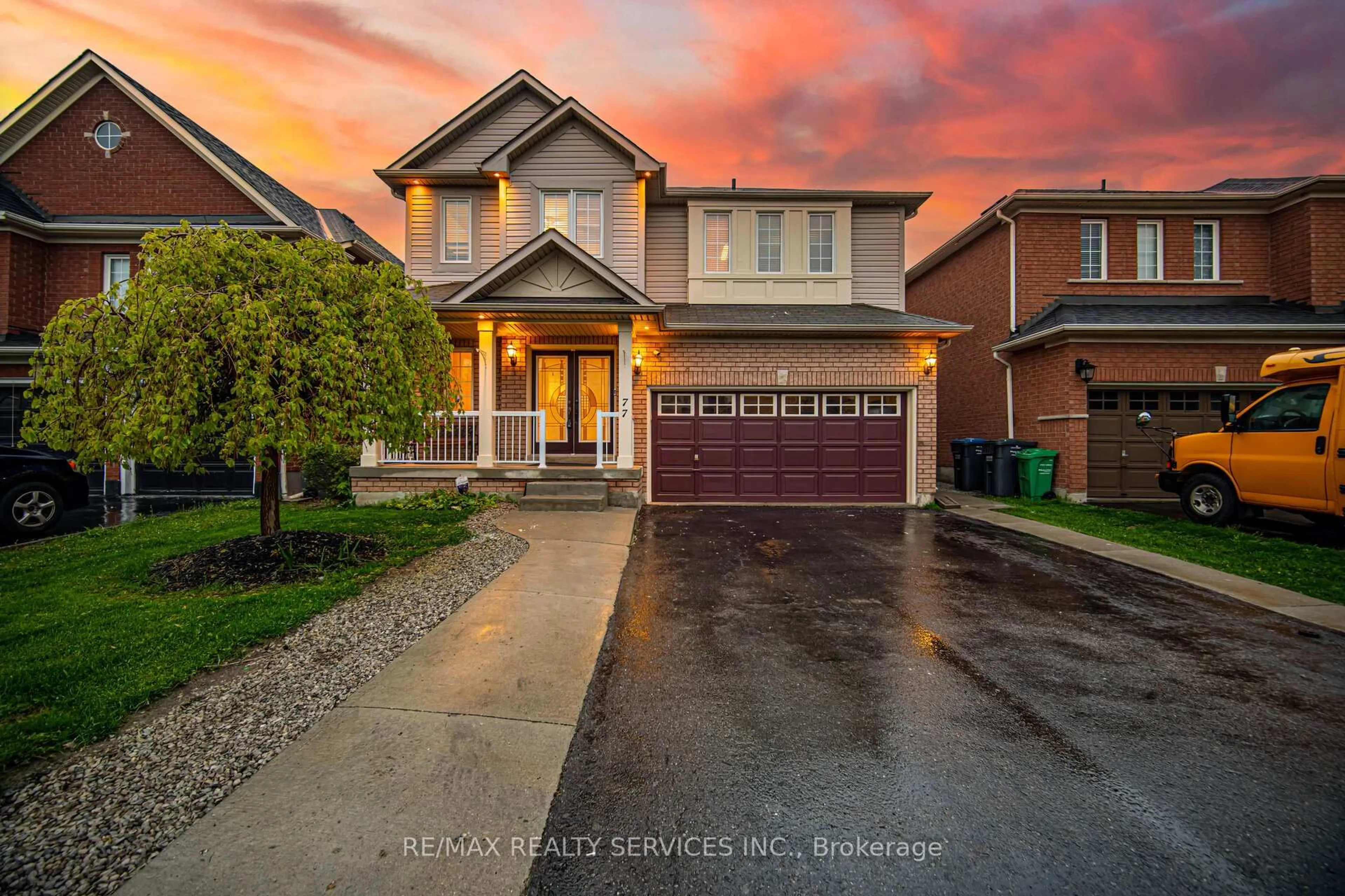 Home with brick exterior material, street for 77 Milkweed Cres, Brampton Ontario L7A 2G5