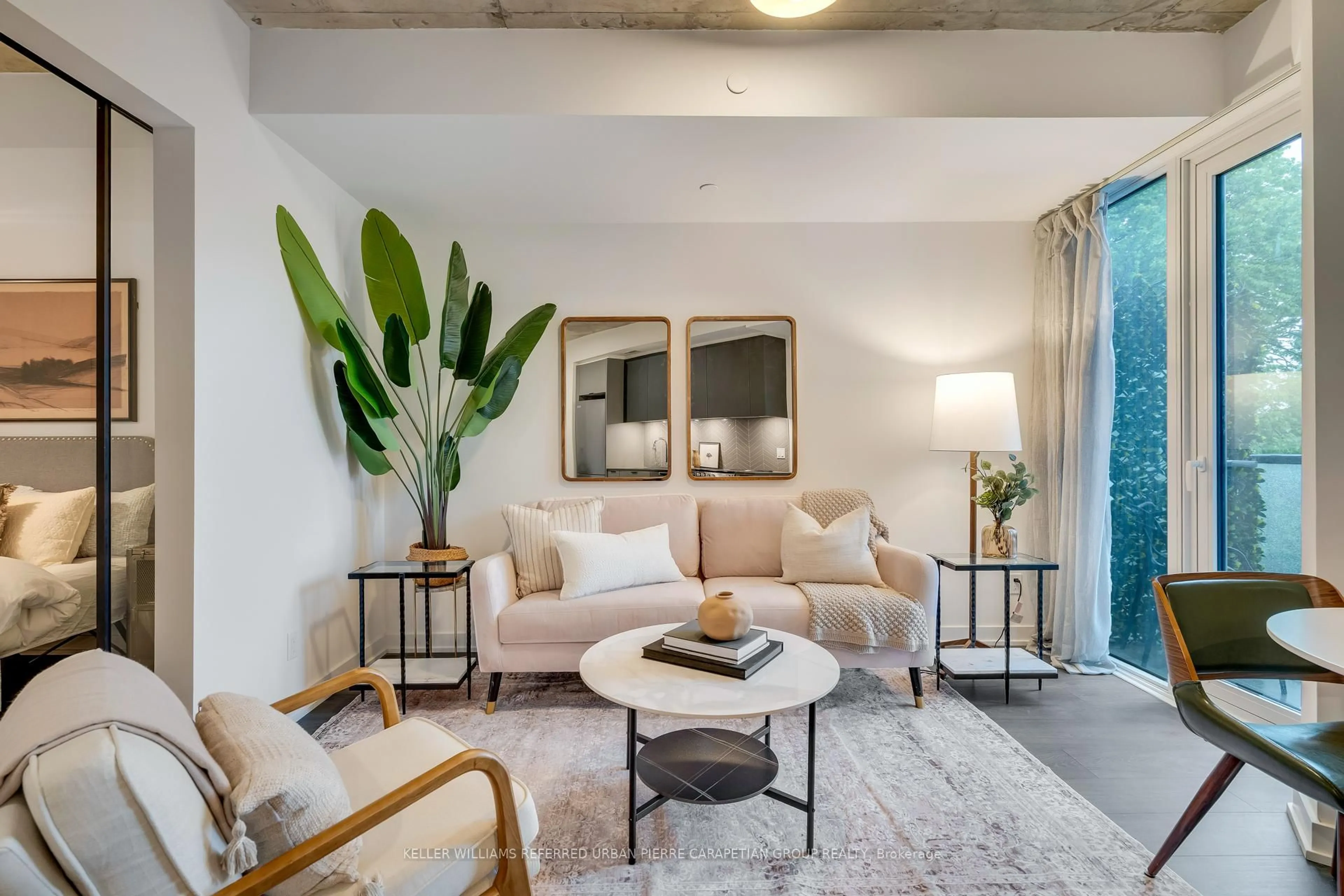 Living room with furniture, unknown for 57 Brock Ave #316, Toronto Ontario M6K 2L3