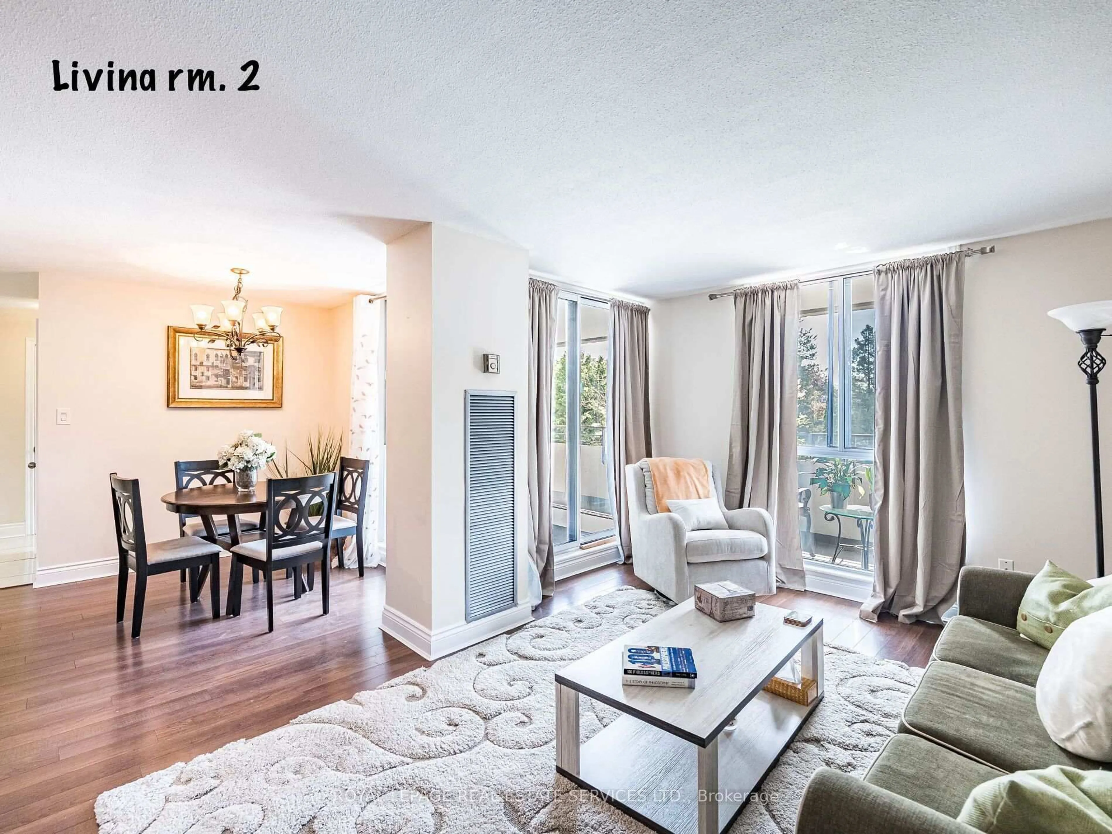 Living room with furniture, unknown for 1300 Mississauga Valley Blvd #203, Mississauga Ontario L5A 3S8