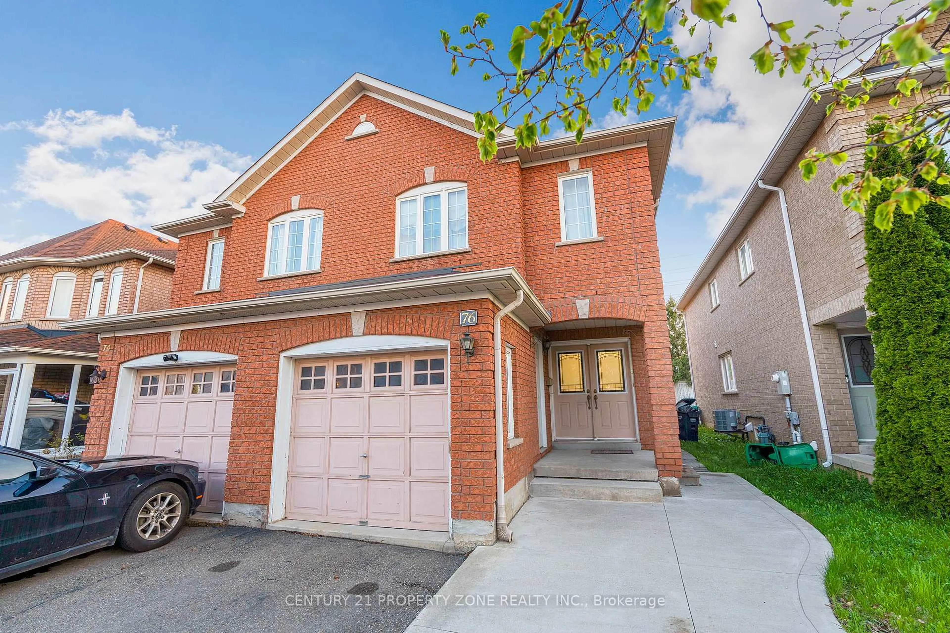 Home with brick exterior material, street for 76 Native Landing, Brampton Ontario L6X 5A7