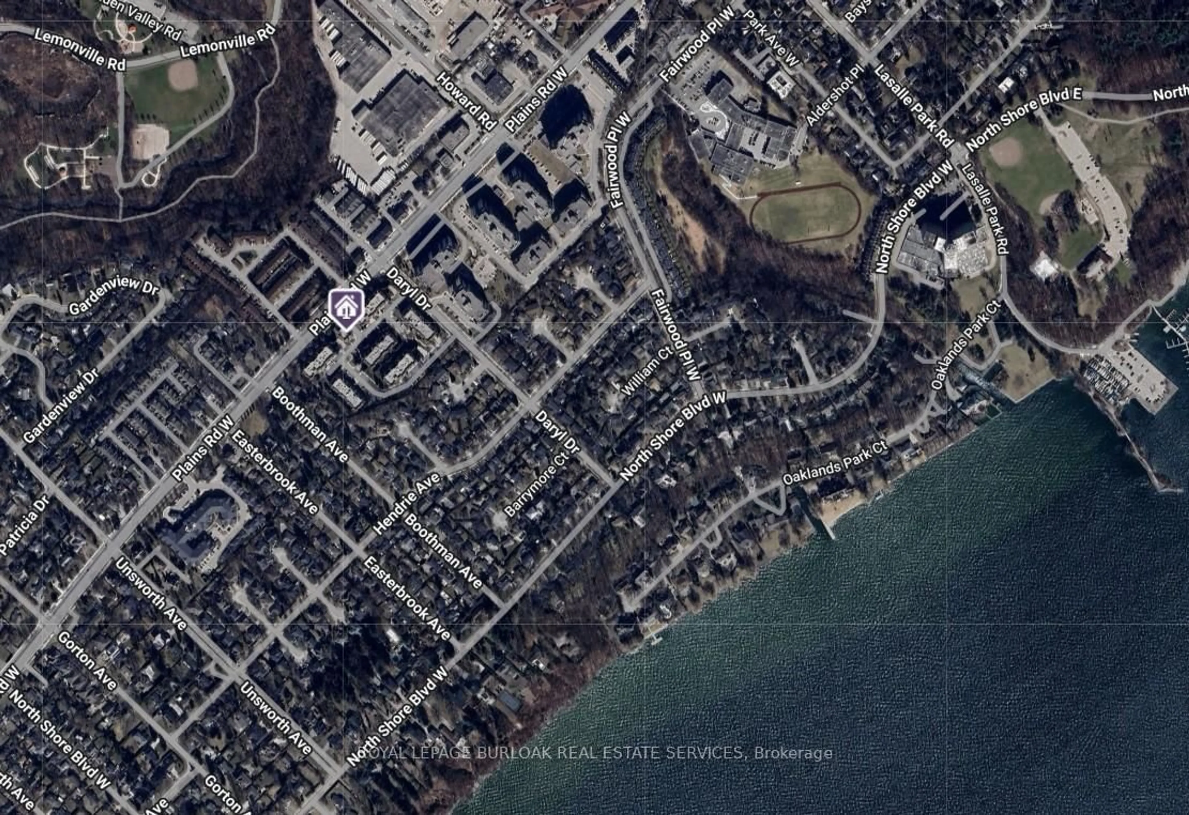 Picture of a map for 216E Plains Rd #109, Burlington Ontario L7T 4L1