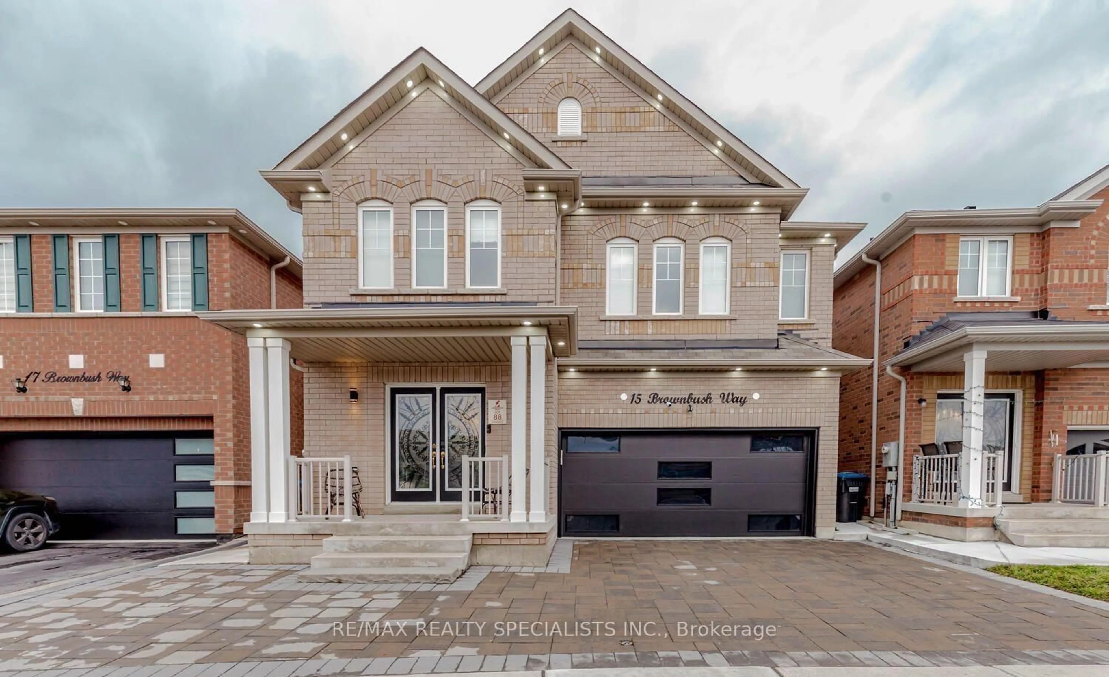 Home with brick exterior material, street for 15 Brownbush Way, Brampton Ontario L6R 3T9