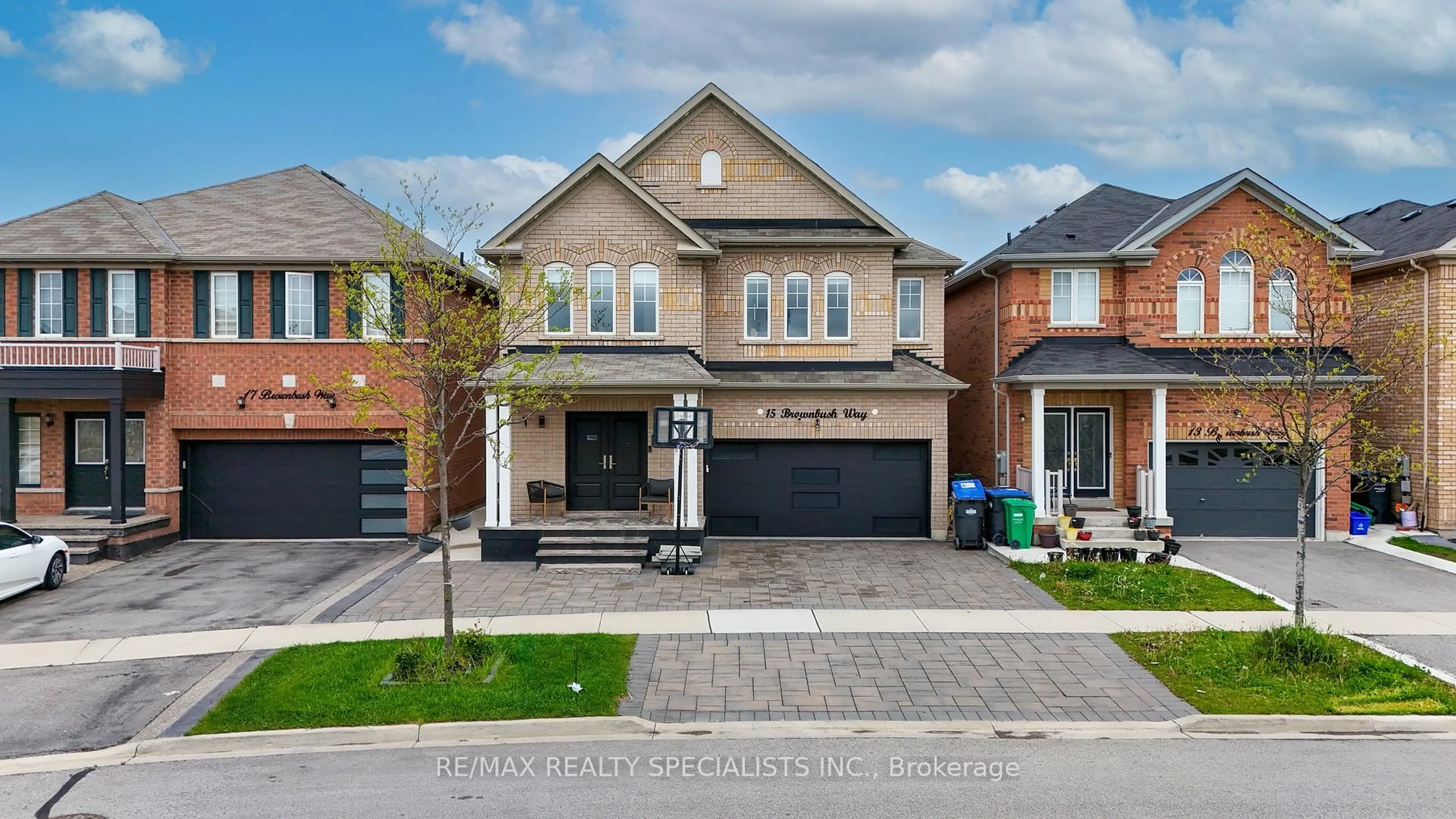 Home with brick exterior material, street for 15 Brownbush Way, Brampton Ontario L6R 3T9