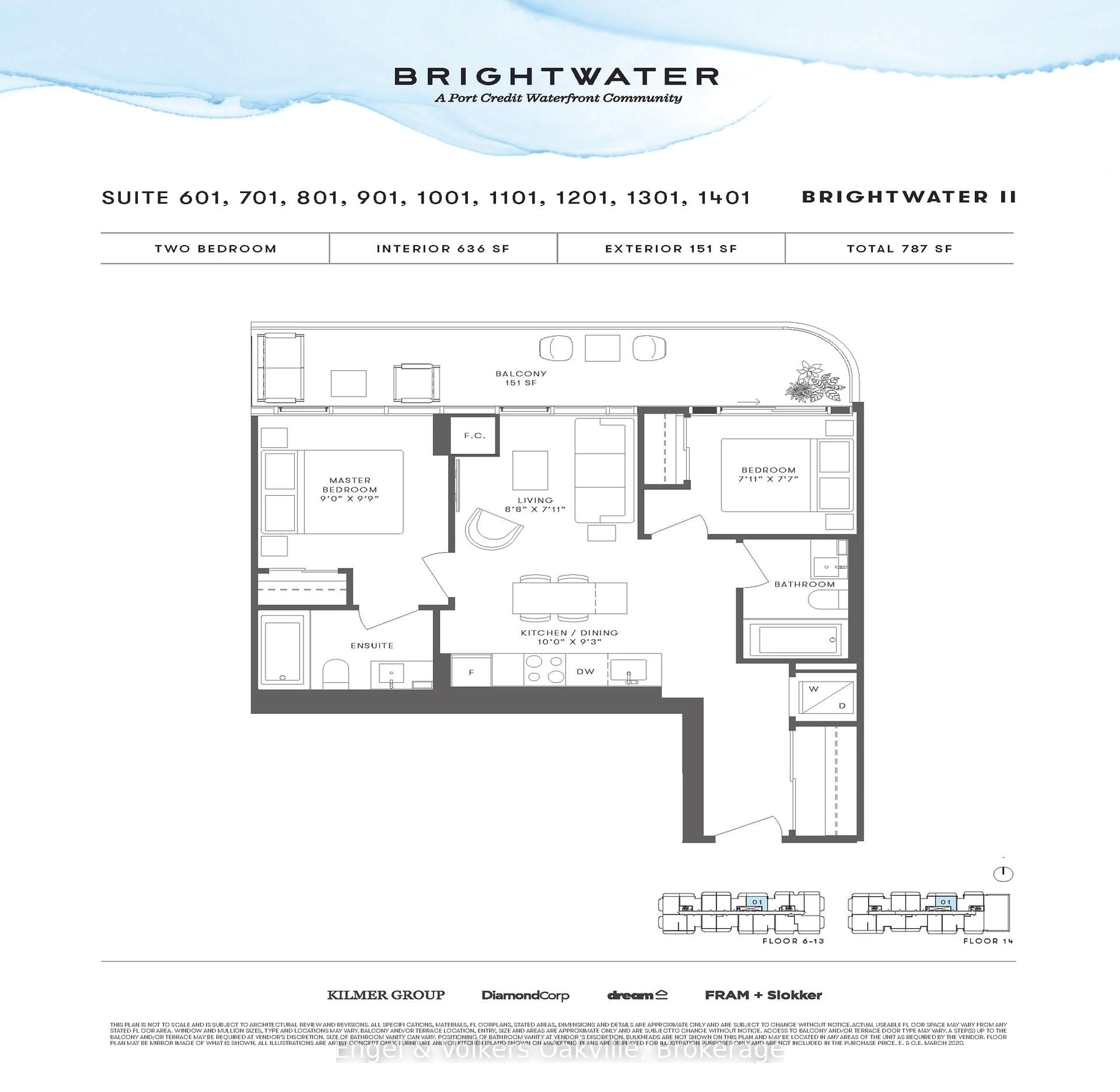 Floor plan for 220 Missinnihe Way #601, Mississauga Ontario L5H 0A9