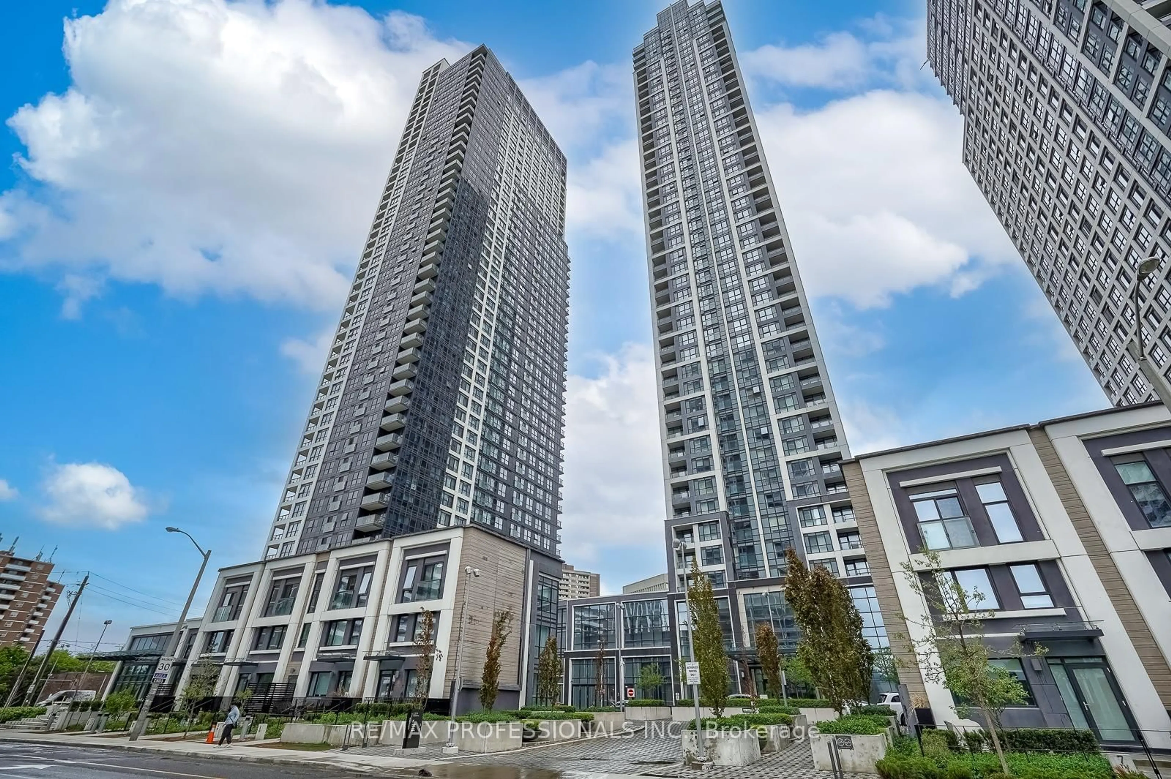 A pic from outside/outdoor area/front of a property/back of a property/a pic from drone, city buildings view from balcony for 5 Mabelle Ave #4332, Toronto Ontario M9A 0C8