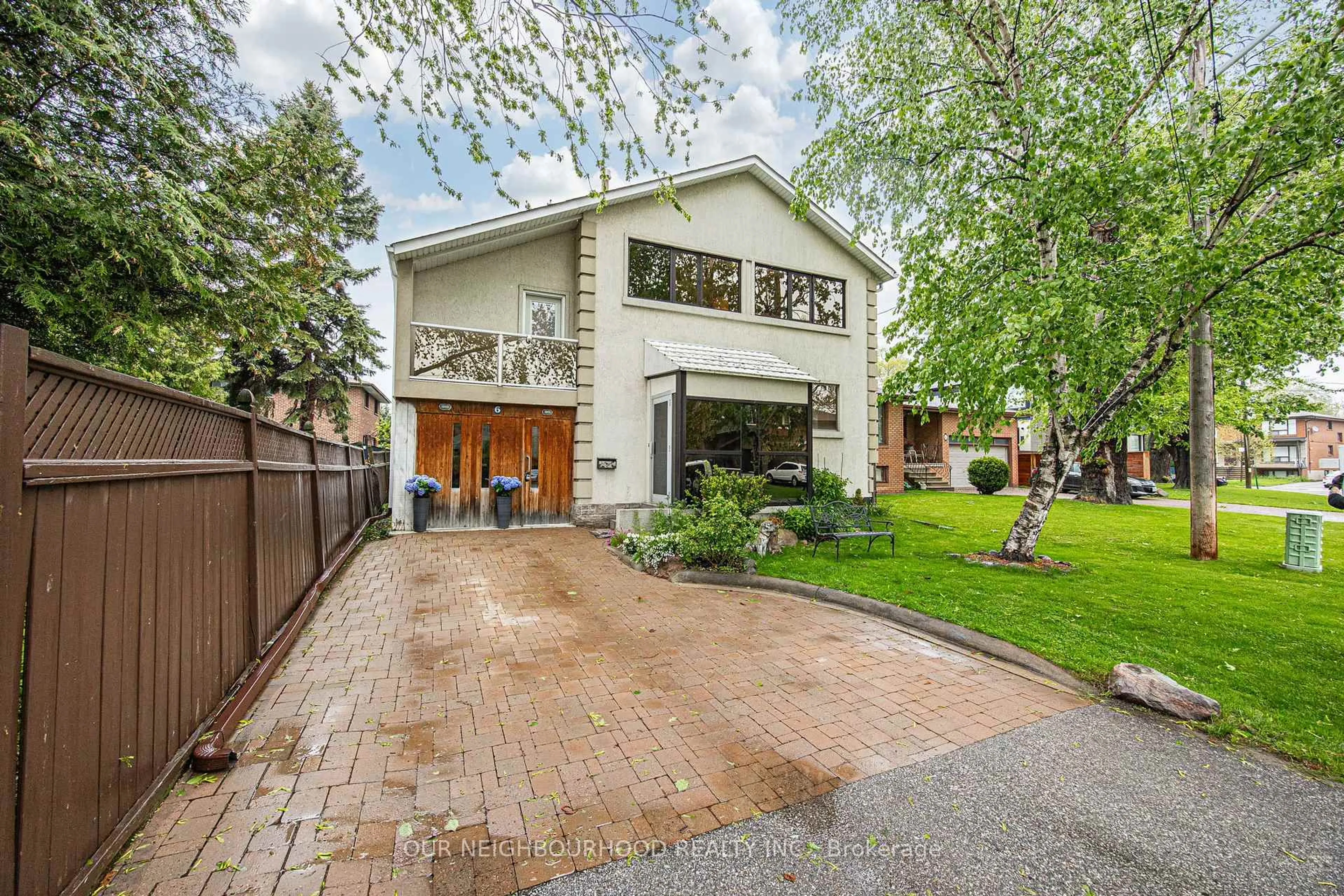 Home with brick exterior material, street for 6 Enfield Ave, Toronto Ontario M8W 1T7
