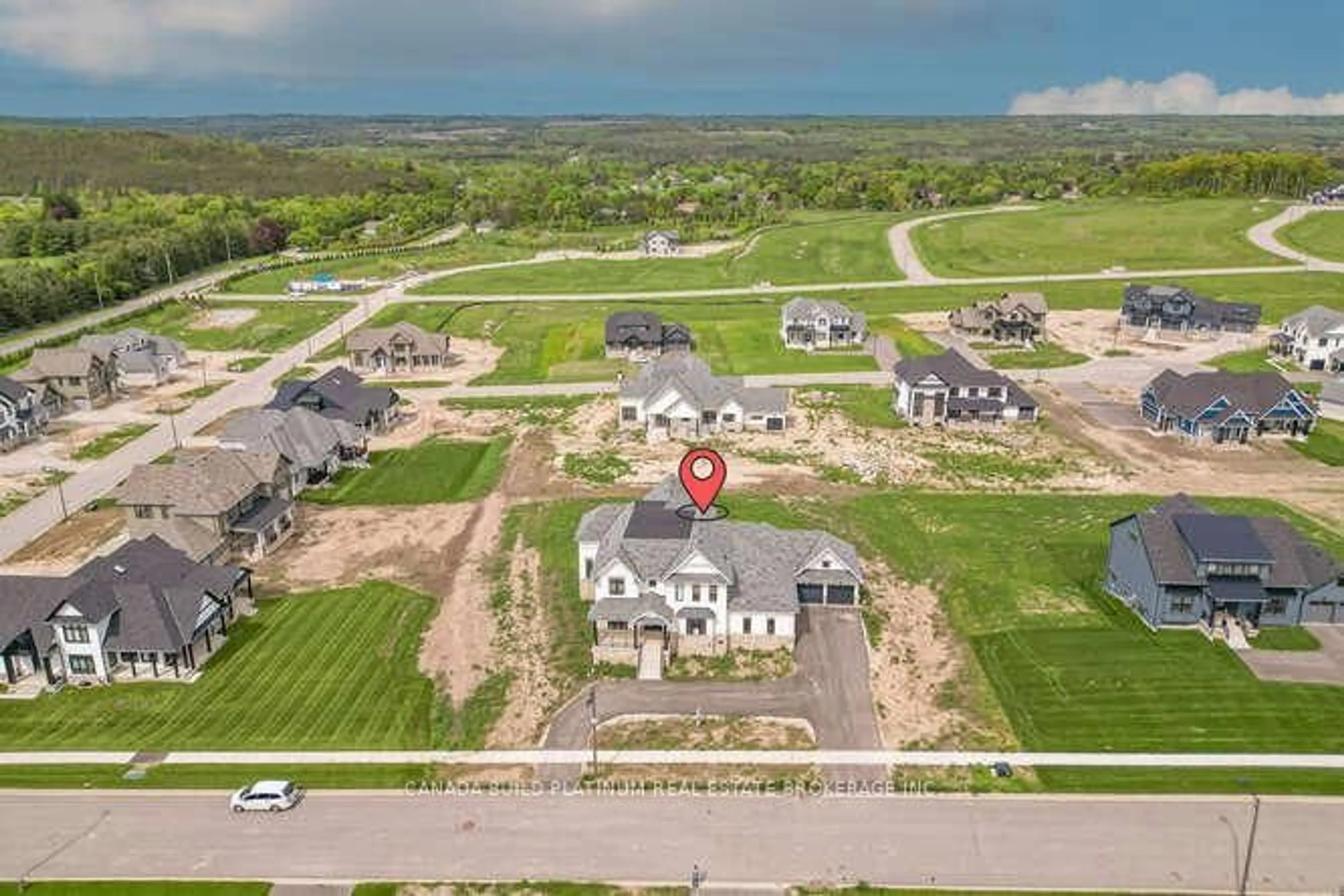 A pic from outside/outdoor area/front of a property/back of a property/a pic from drone, water/lake/river/ocean view for 91 William Crisp Dr, Caledon Ontario L7K 2R7