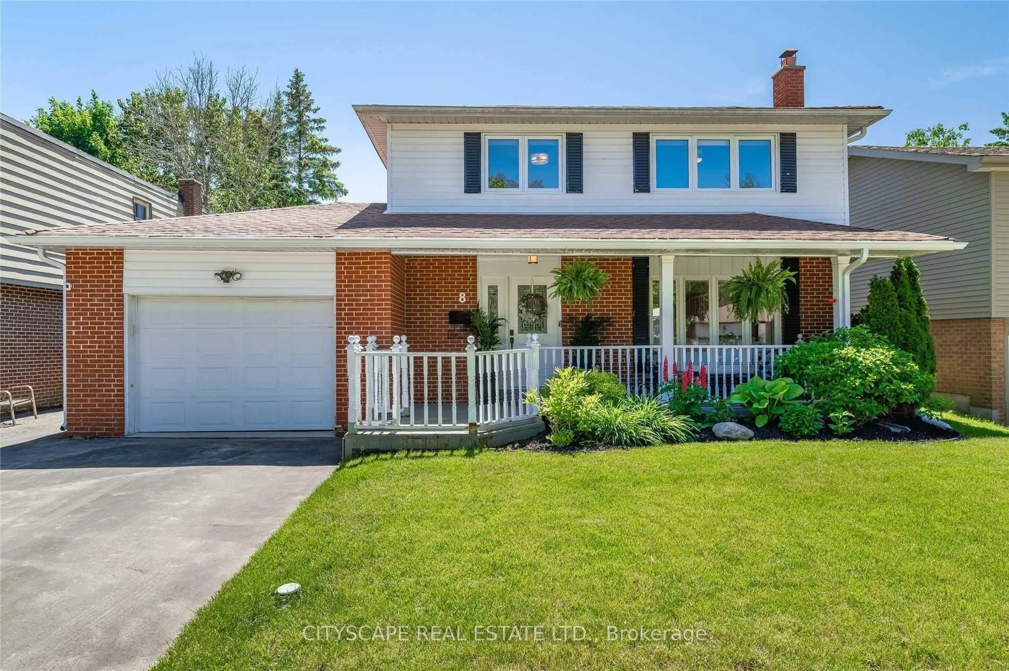 Home with vinyl exterior material, street for 8 Avonmore Cres, Orangeville Ontario L9W 3C3