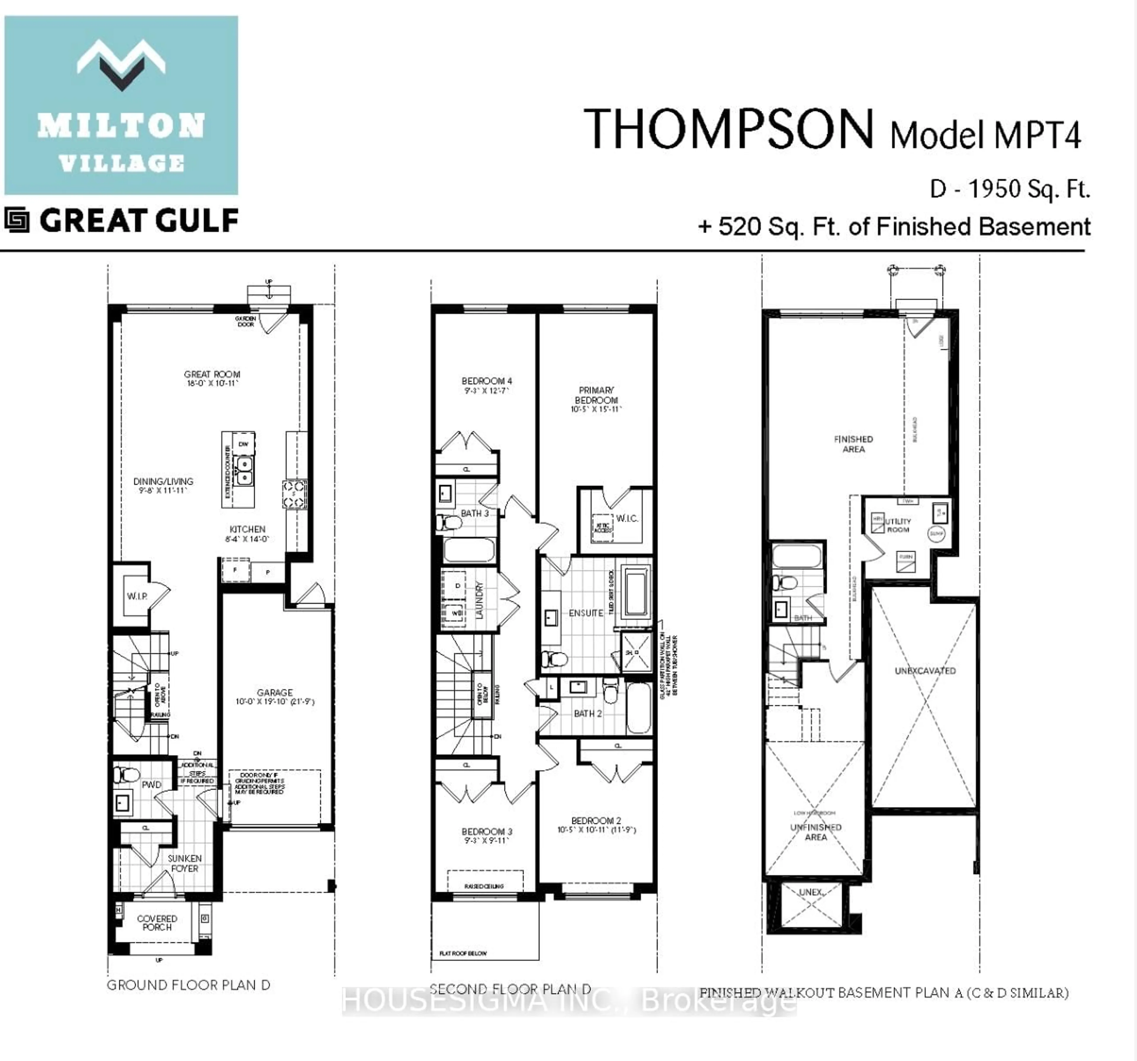 Floor plan for 549 CELANDINE Terr, Milton Ontario L9T 2X5