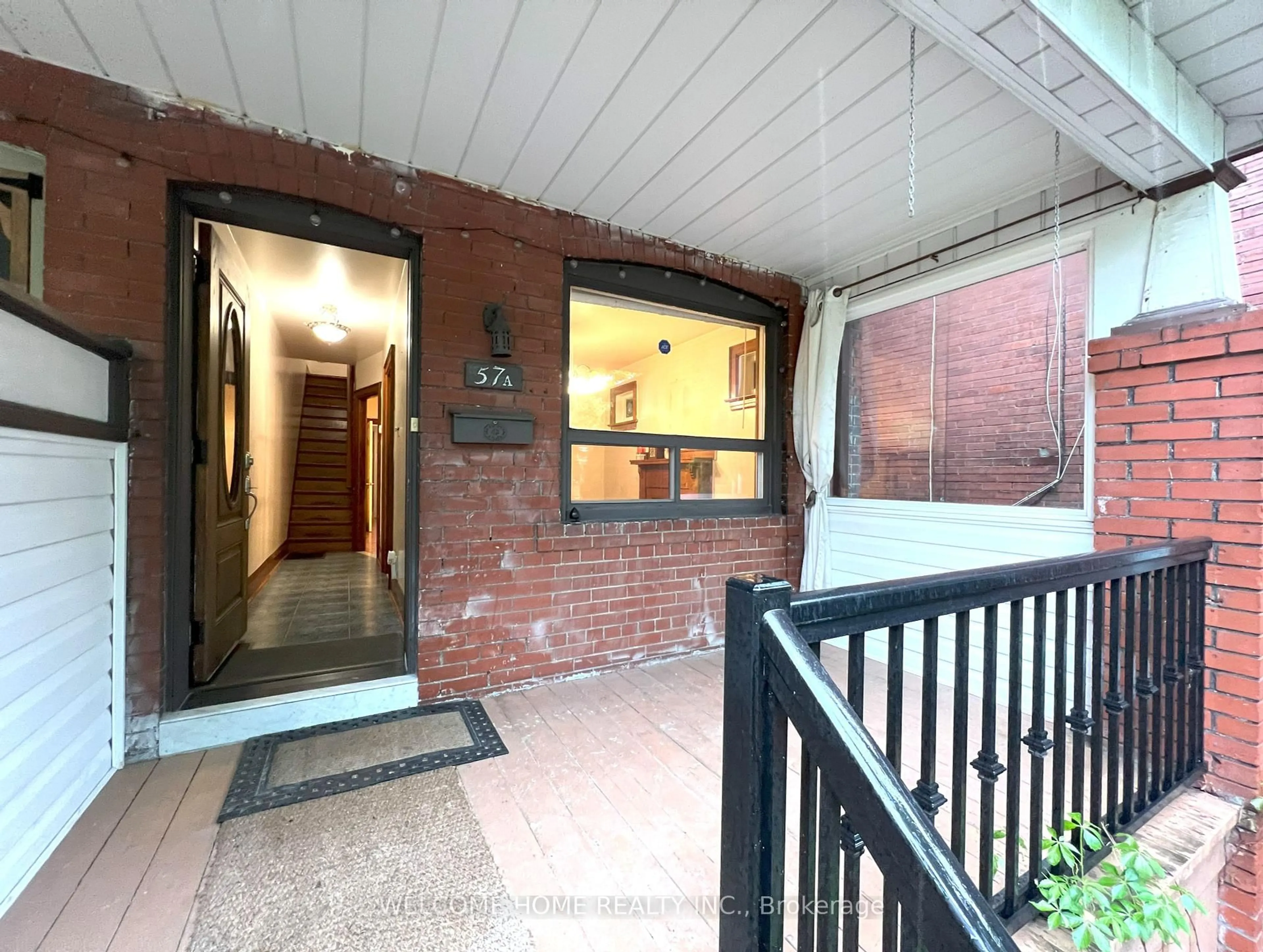 Indoor foyer for 57A Melville Ave, Toronto Ontario M6G 1Y3