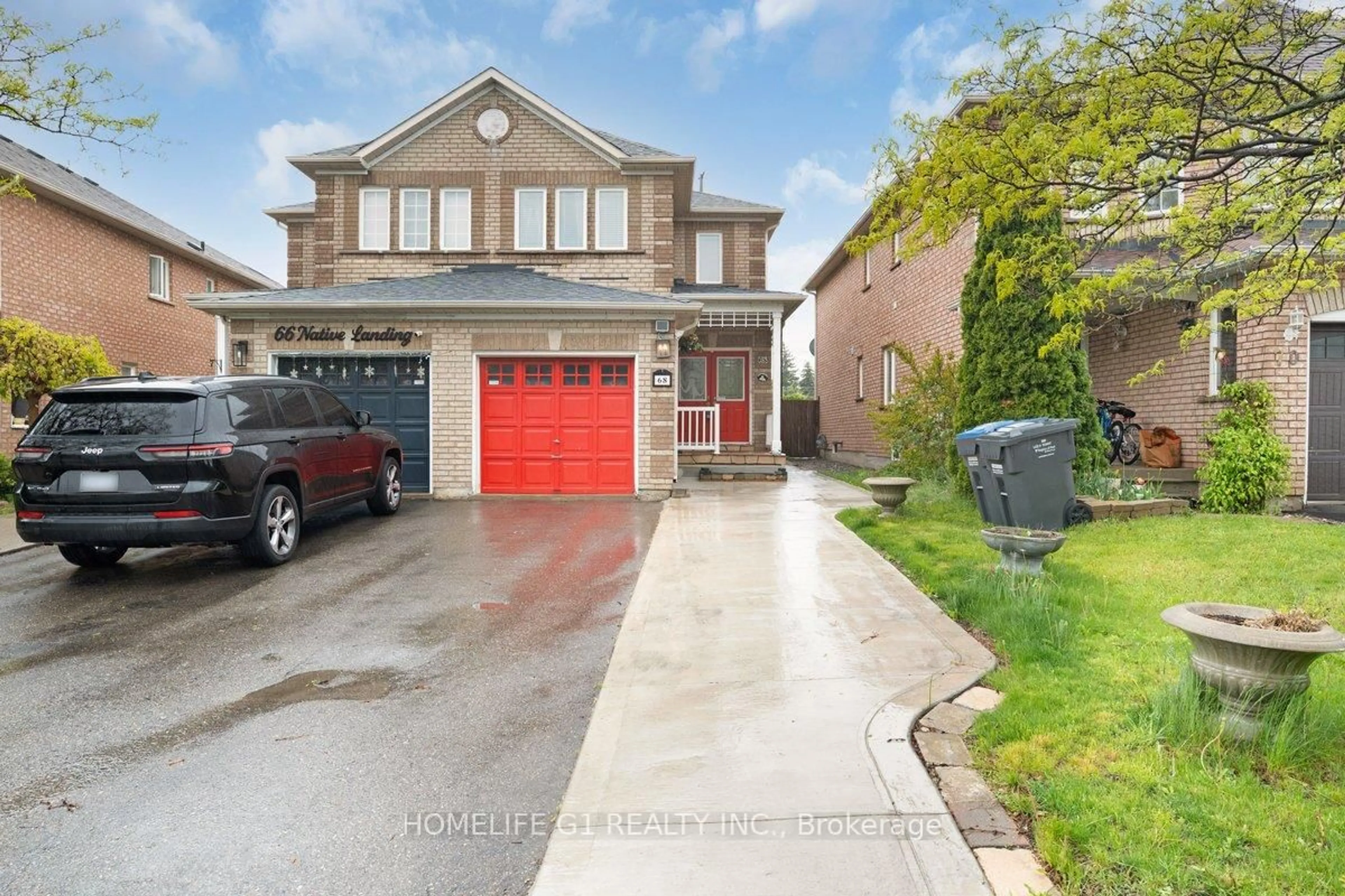 Home with brick exterior material, street for 68 Native Landing, Brampton Ontario L6X 5B1