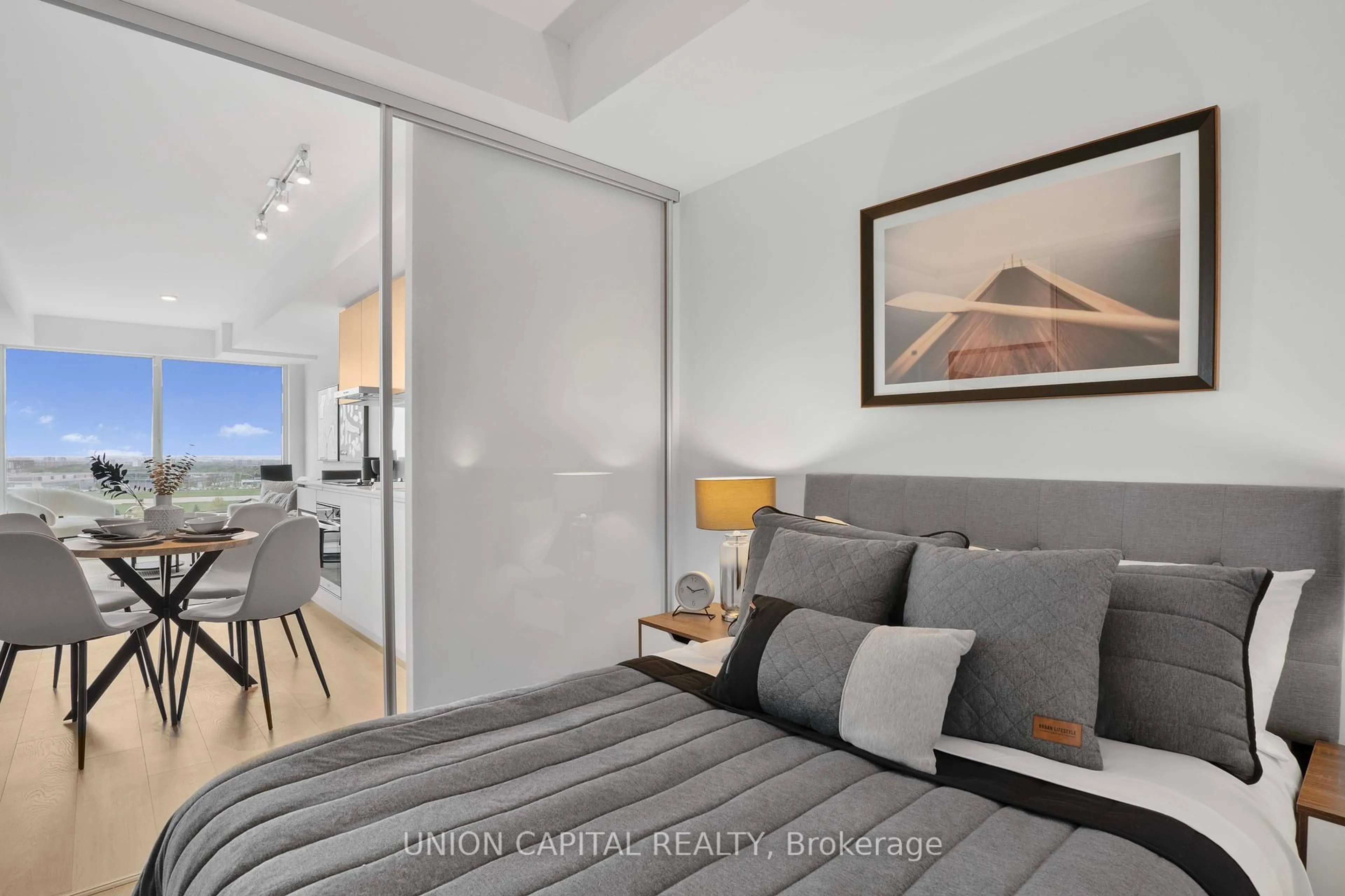 Bedroom with bed, unknown for 1100 Sheppard Ave #1219, Toronto Ontario M3K 0E4