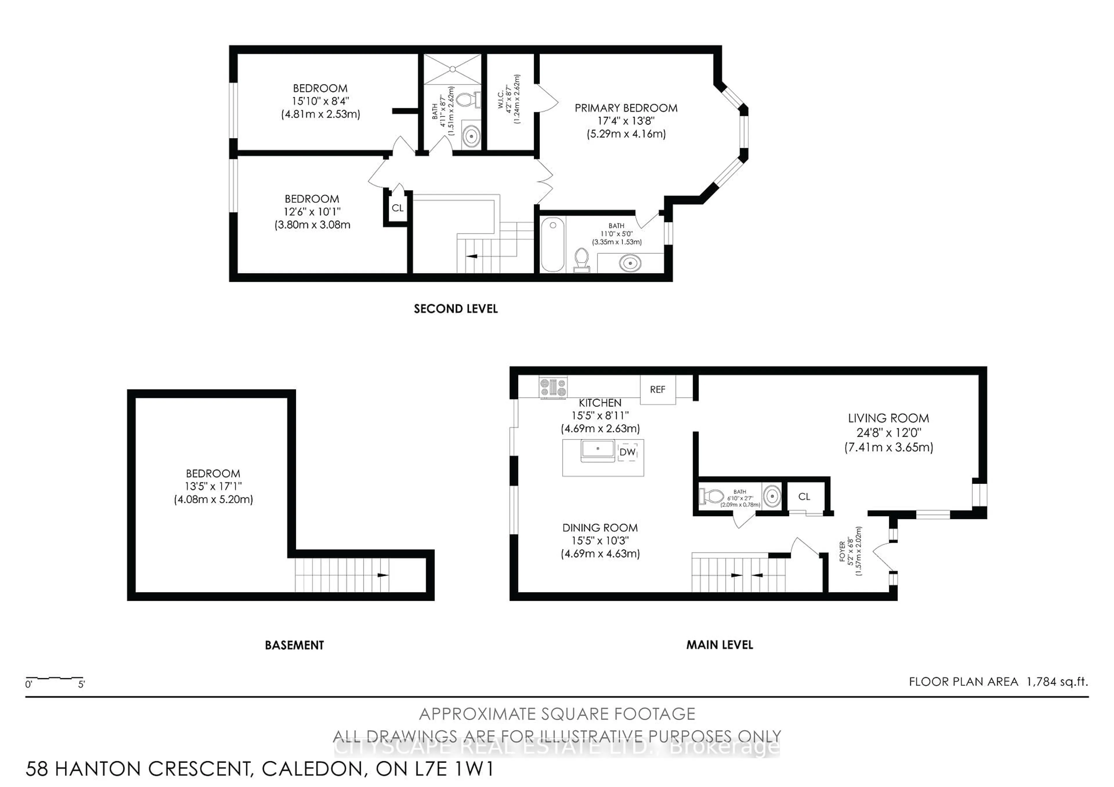 Floor plan for 58 Hanton Cres, Caledon Ontario L7E 1W1