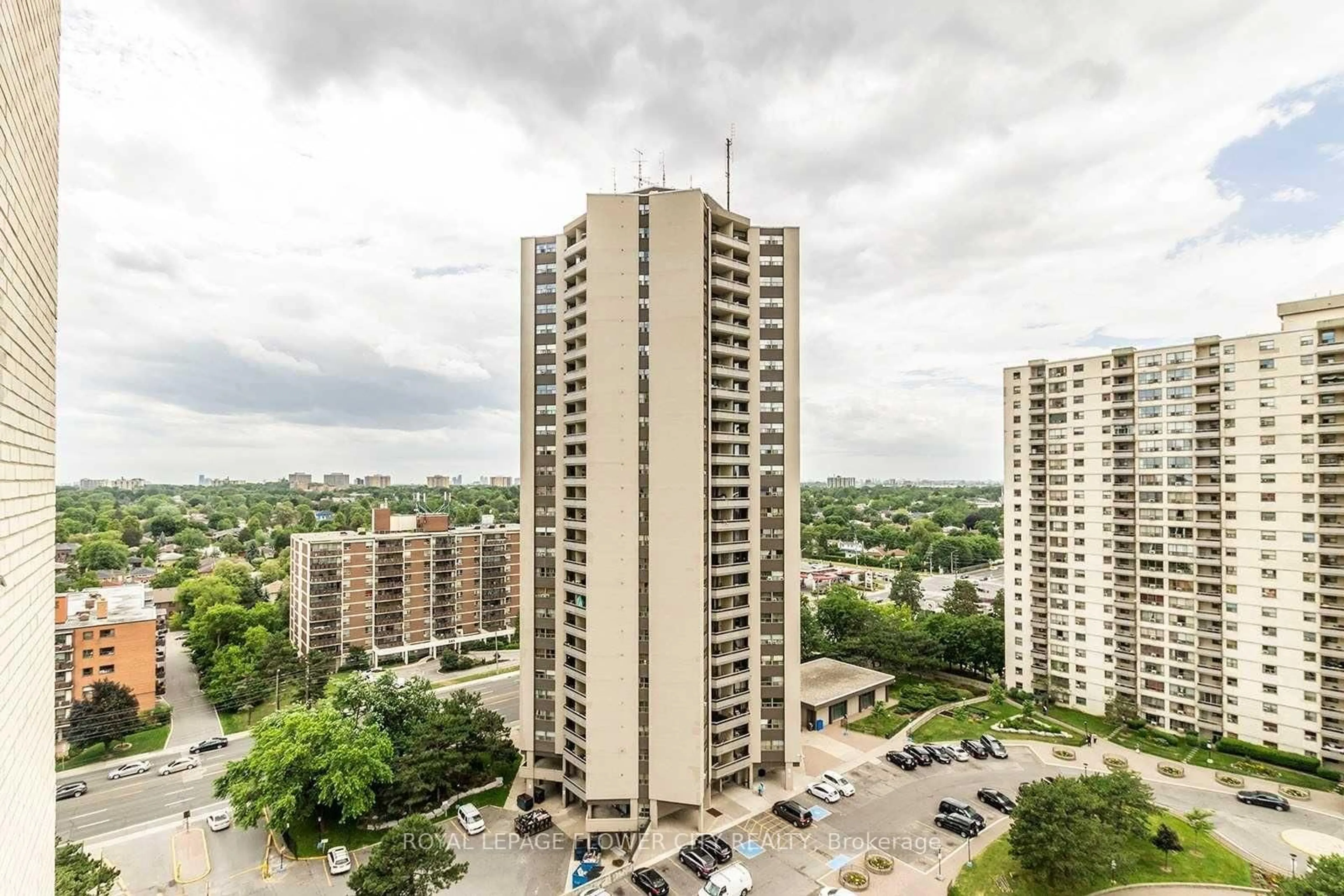 A pic from outside/outdoor area/front of a property/back of a property/a pic from drone, city buildings view from balcony for 370 Dixon Rd #2209, Toronto Ontario M9R 1T2