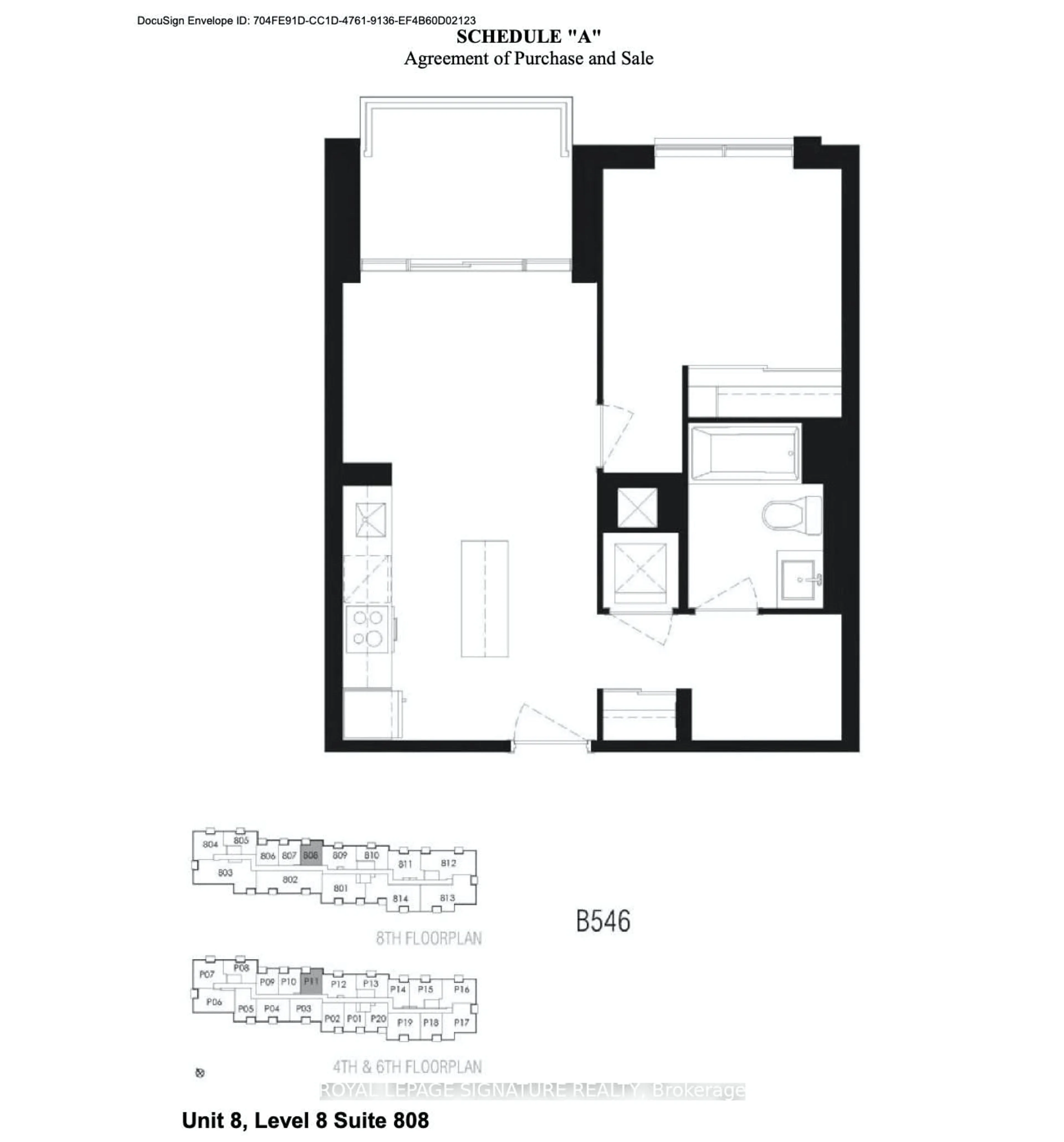 Floor plan for 509 Dundas St #808, Oakville Ontario L6M 4M2