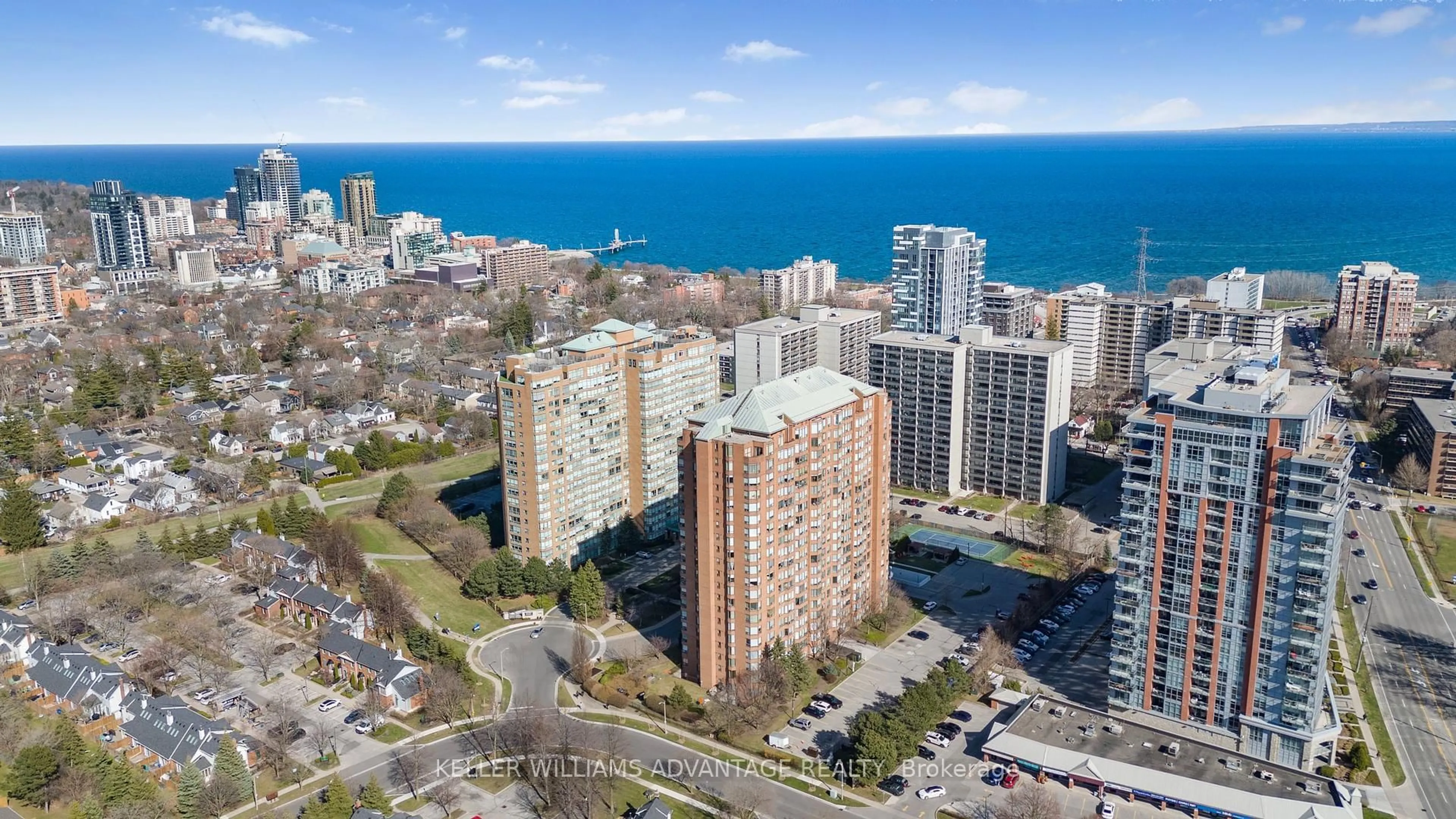 A pic from outside/outdoor area/front of a property/back of a property/a pic from drone, city buildings view from balcony for 1270 Maple Crossing Blvd #208, Burlington Ontario L7S 2J3