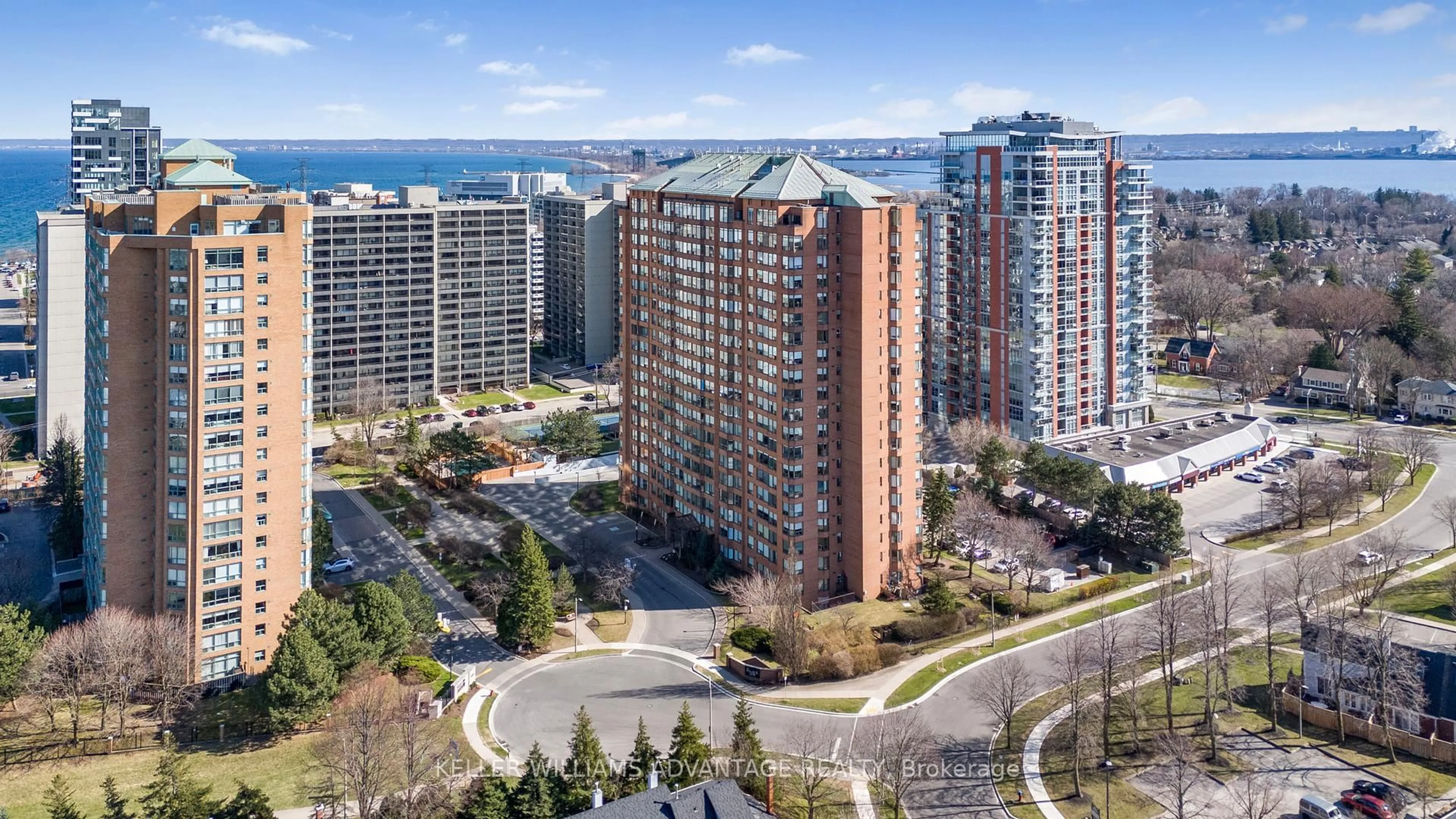 A pic from outside/outdoor area/front of a property/back of a property/a pic from drone, city buildings view from balcony for 1270 Maple Crossing Blvd #208, Burlington Ontario L7S 2J3