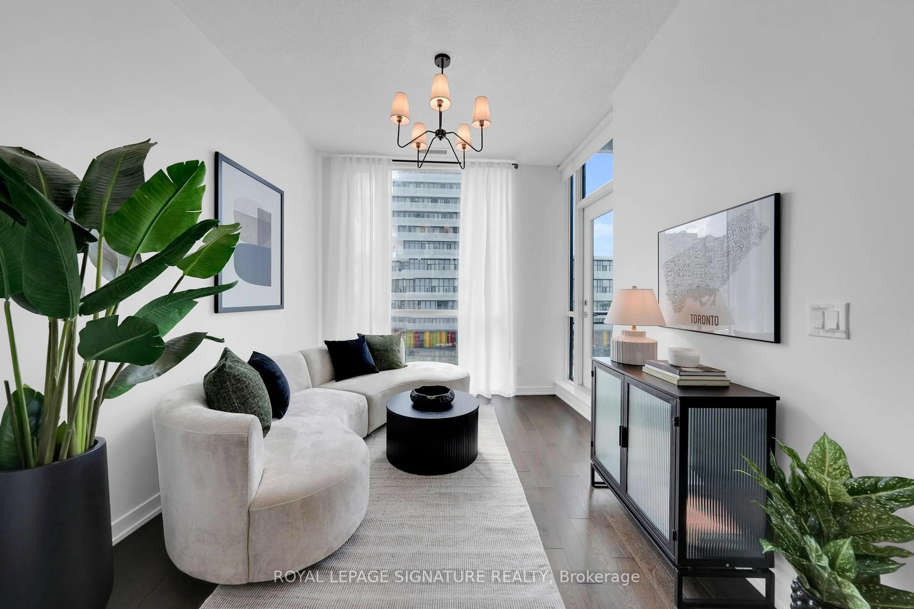 Living room with furniture, unknown for 4011 Brickstone Mews #312, Mississauga Ontario L5B 0G3