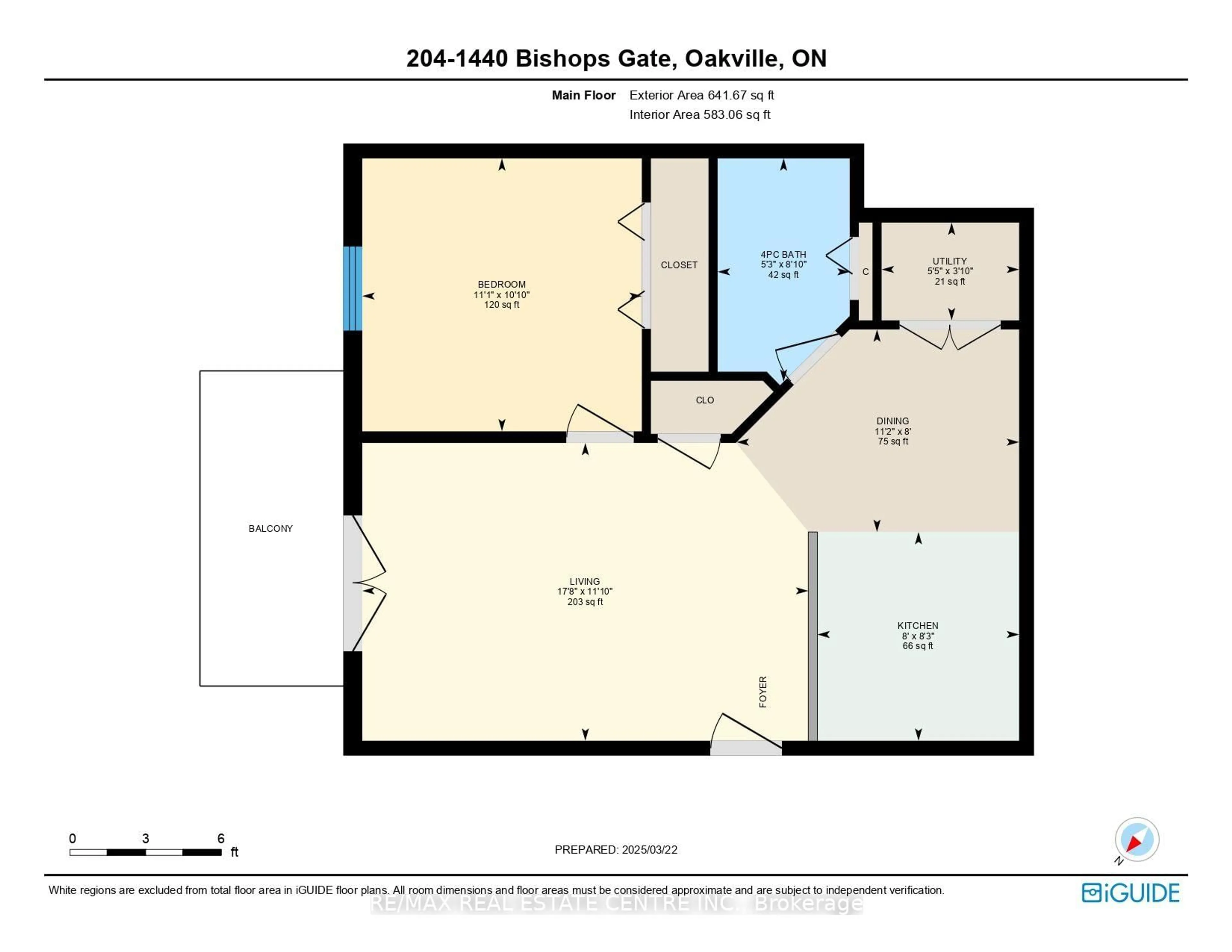 Floor plan for 1440 Bishops Gate #204, Oakville Ontario L6M 4M9