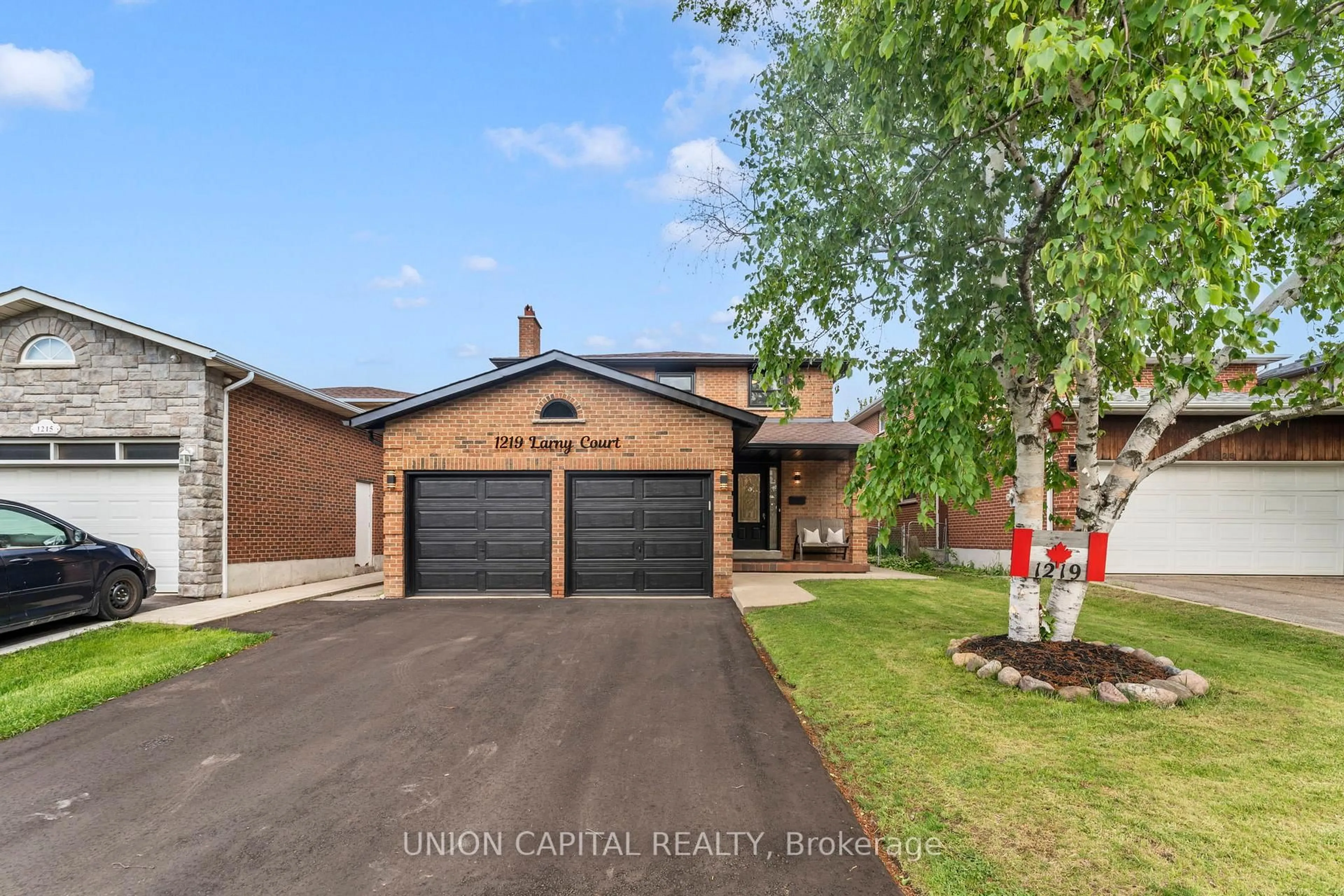 Home with brick exterior material, street for 1219 Larny Crt, Mississauga Ontario L4W 3N4
