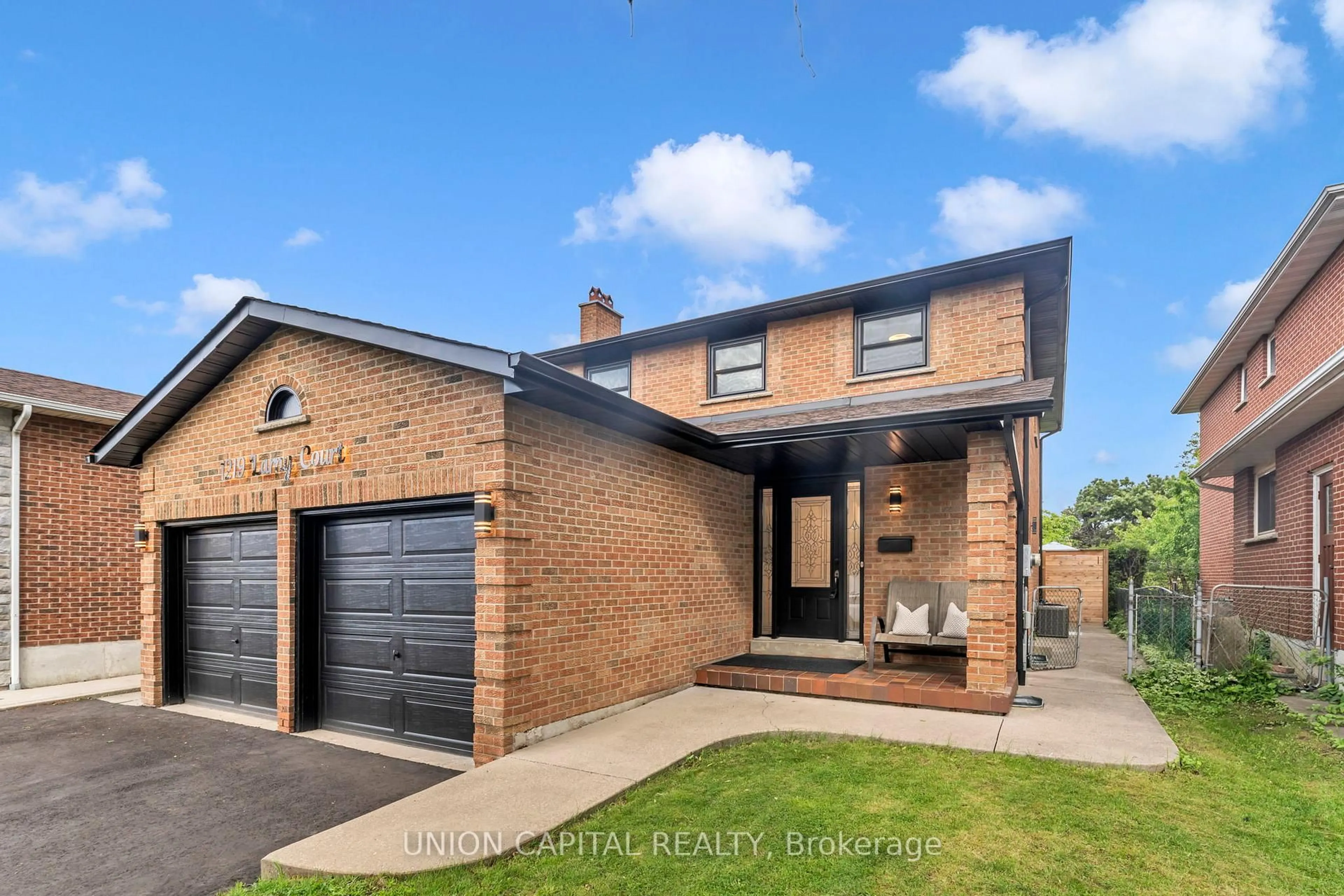Home with brick exterior material, street for 1219 Larny Crt, Mississauga Ontario L4W 3N4