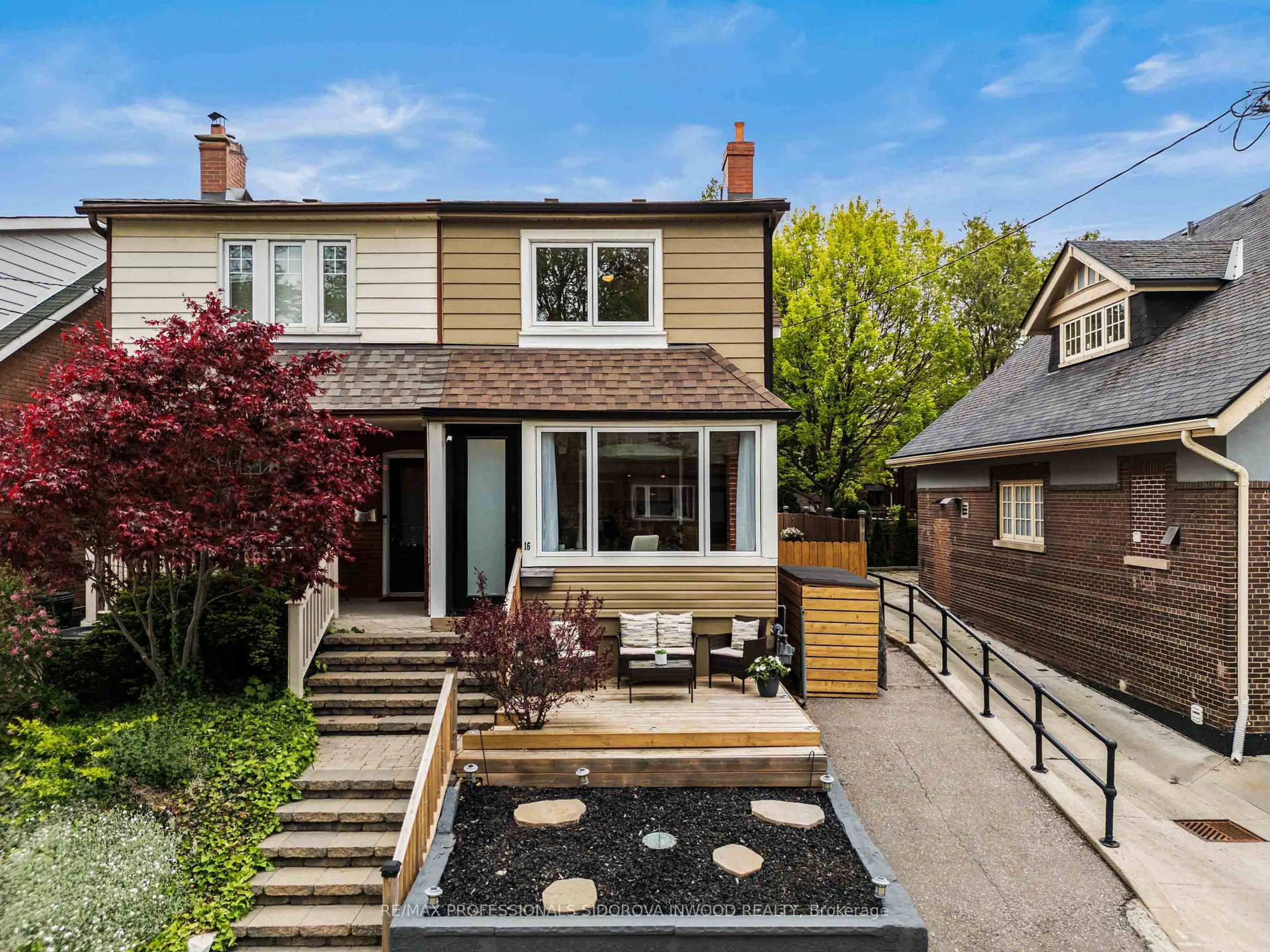 Home with brick exterior material, street for 16 Macgregor Ave, Toronto Ontario M6S 2A2