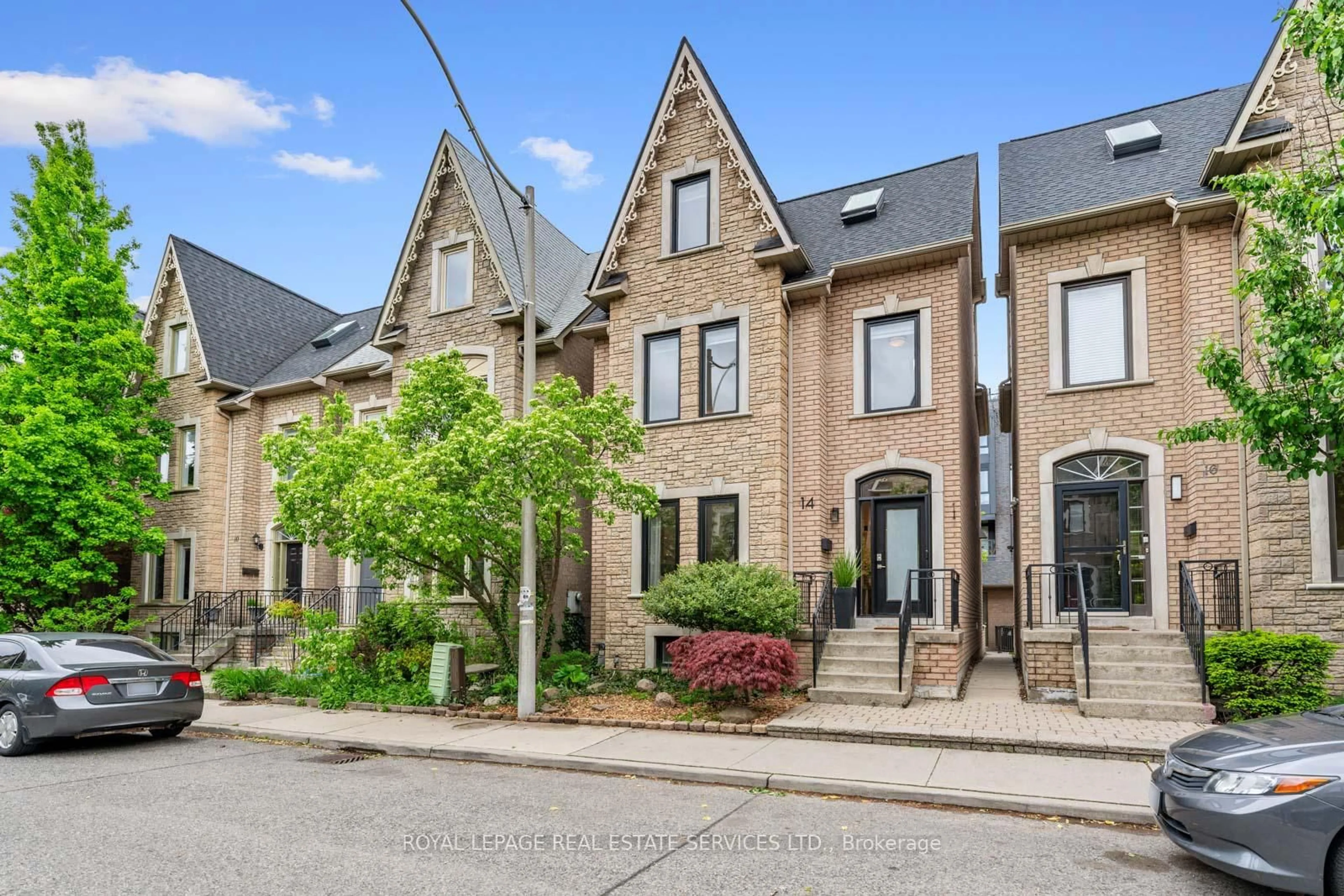 Home with brick exterior material, street for 14 Lukow Terr, Toronto Ontario M6R 3B8