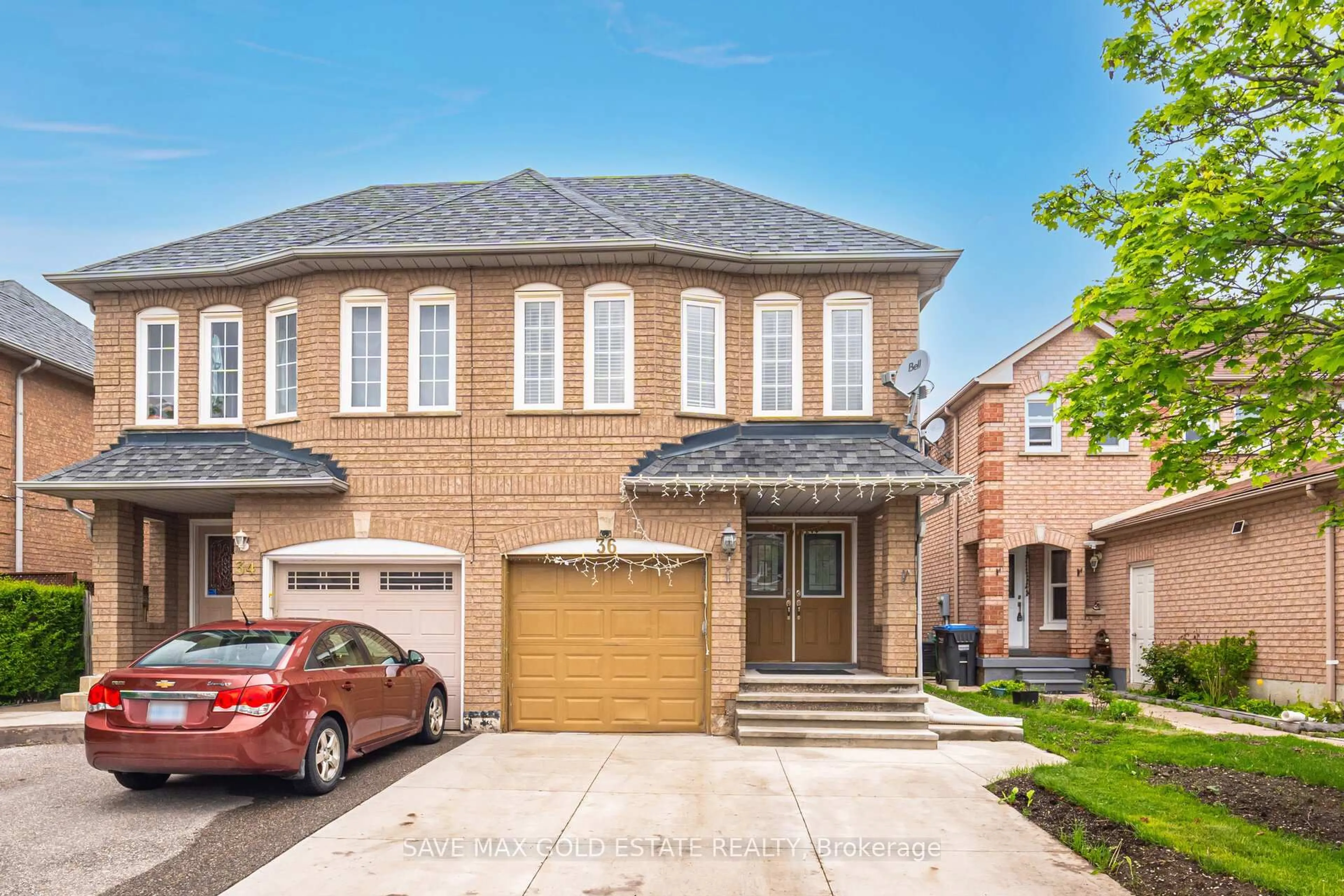 Home with brick exterior material, street for 36 Herkes Dr, Brampton Ontario L6Y 4Z2