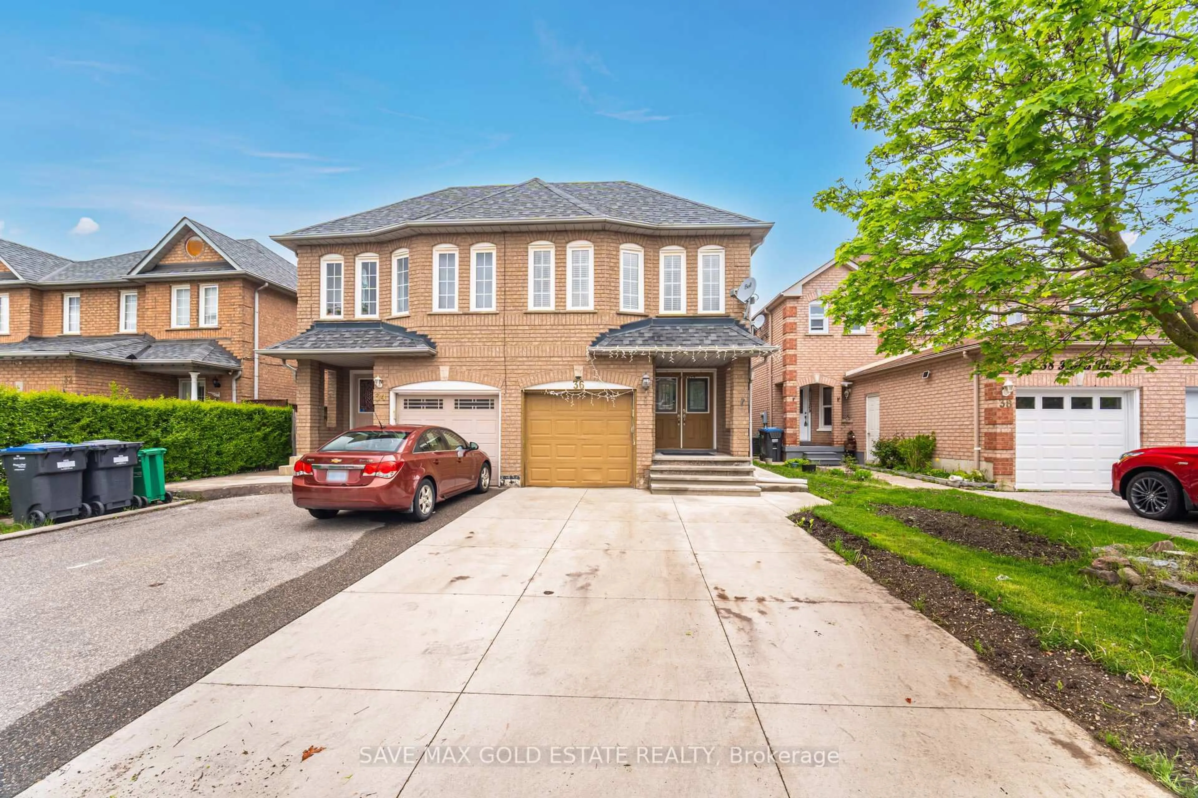 Home with brick exterior material, street for 36 Herkes Dr, Brampton Ontario L6Y 4Z2