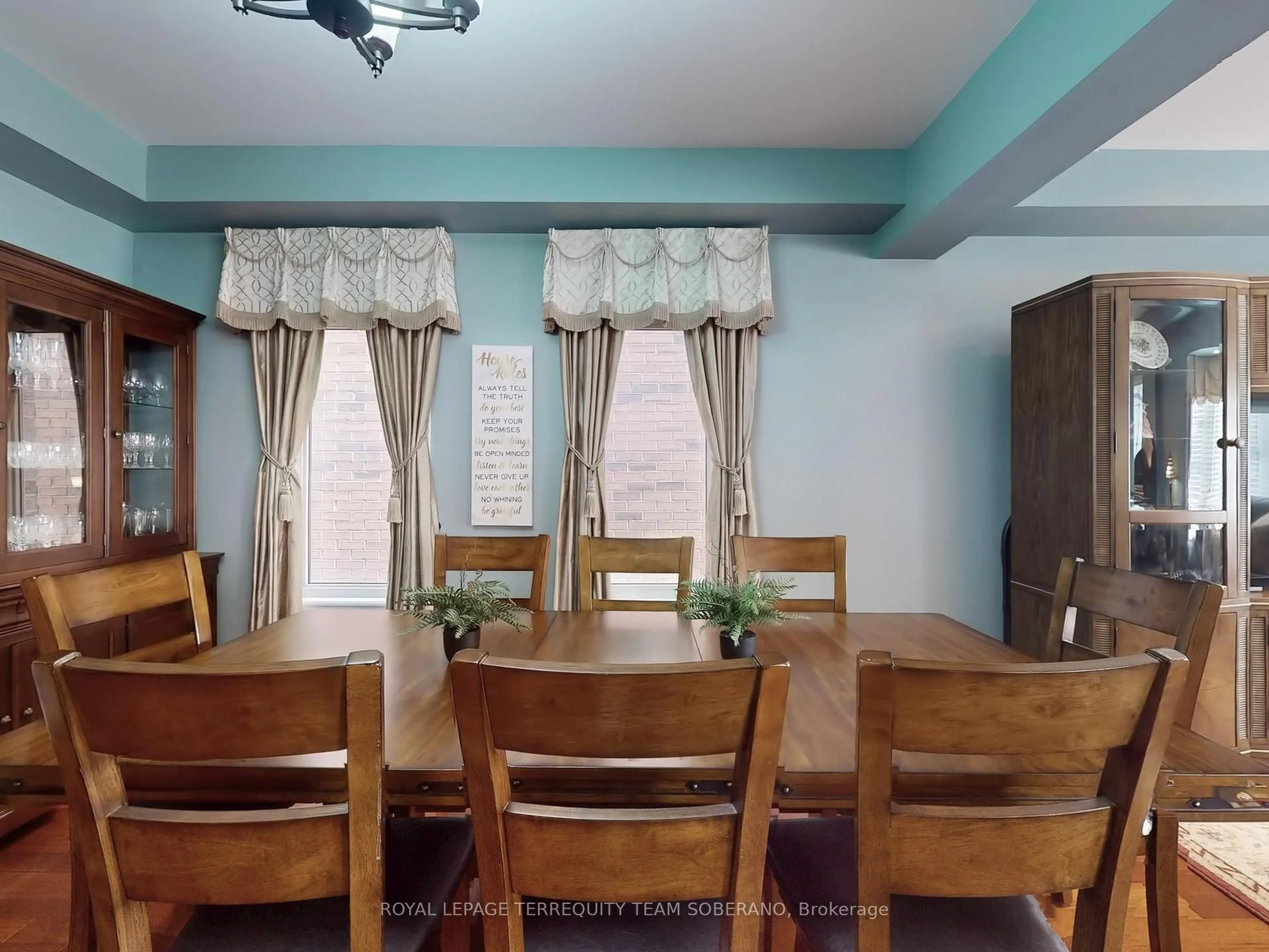 Dining room, wood/laminate floor for 88 Montana Ave, Toronto Ontario M6L 2Z8