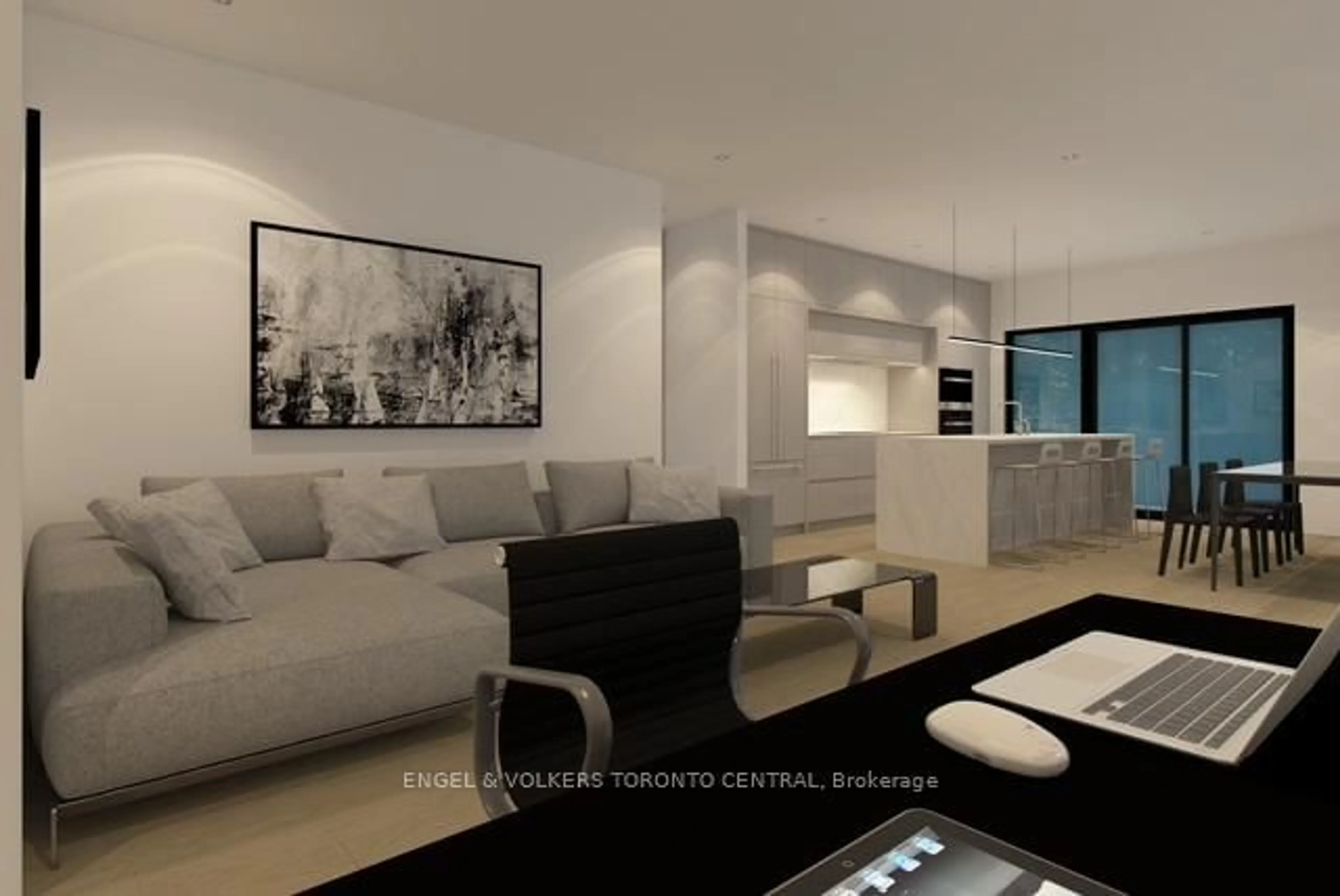 Living room with furniture, unknown for 276 Lanor Ave #C, Toronto Ontario M8W 2P9
