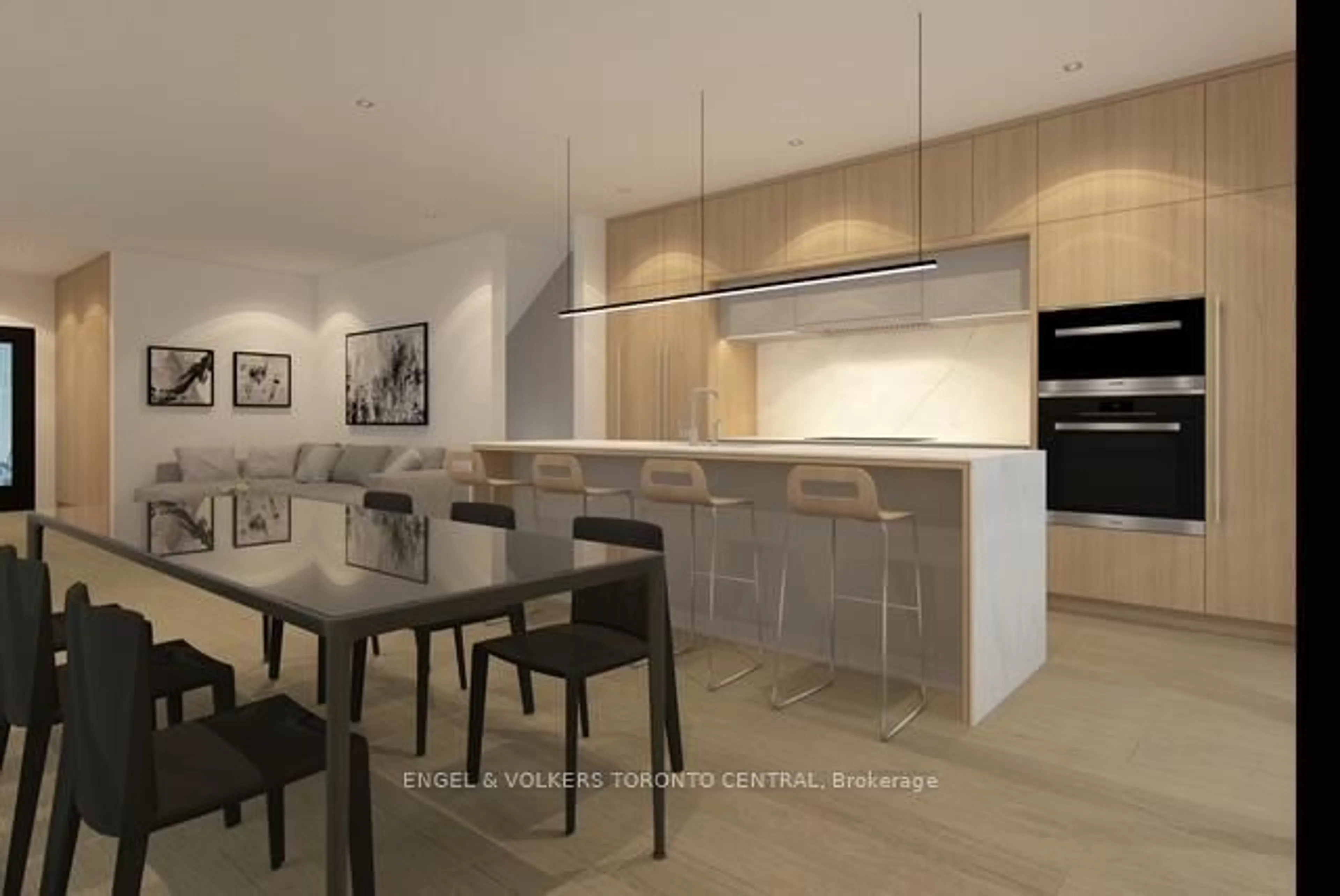 Open concept kitchen, unknown for 276 Lanor Ave #C, Toronto Ontario M8W 2P9
