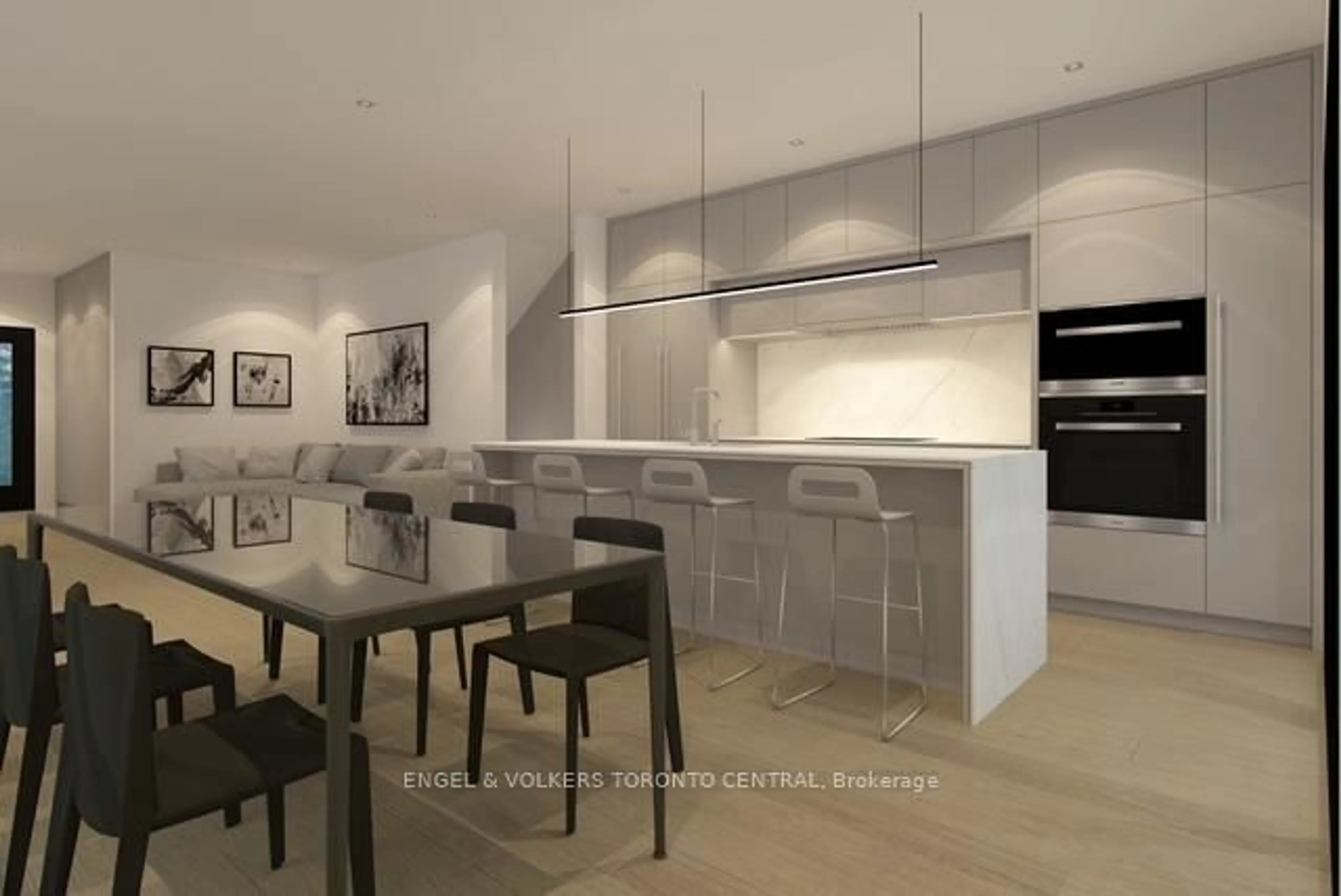 Open concept kitchen, unknown for 276 Lanor Ave #D, Toronto Ontario M8W 2P9