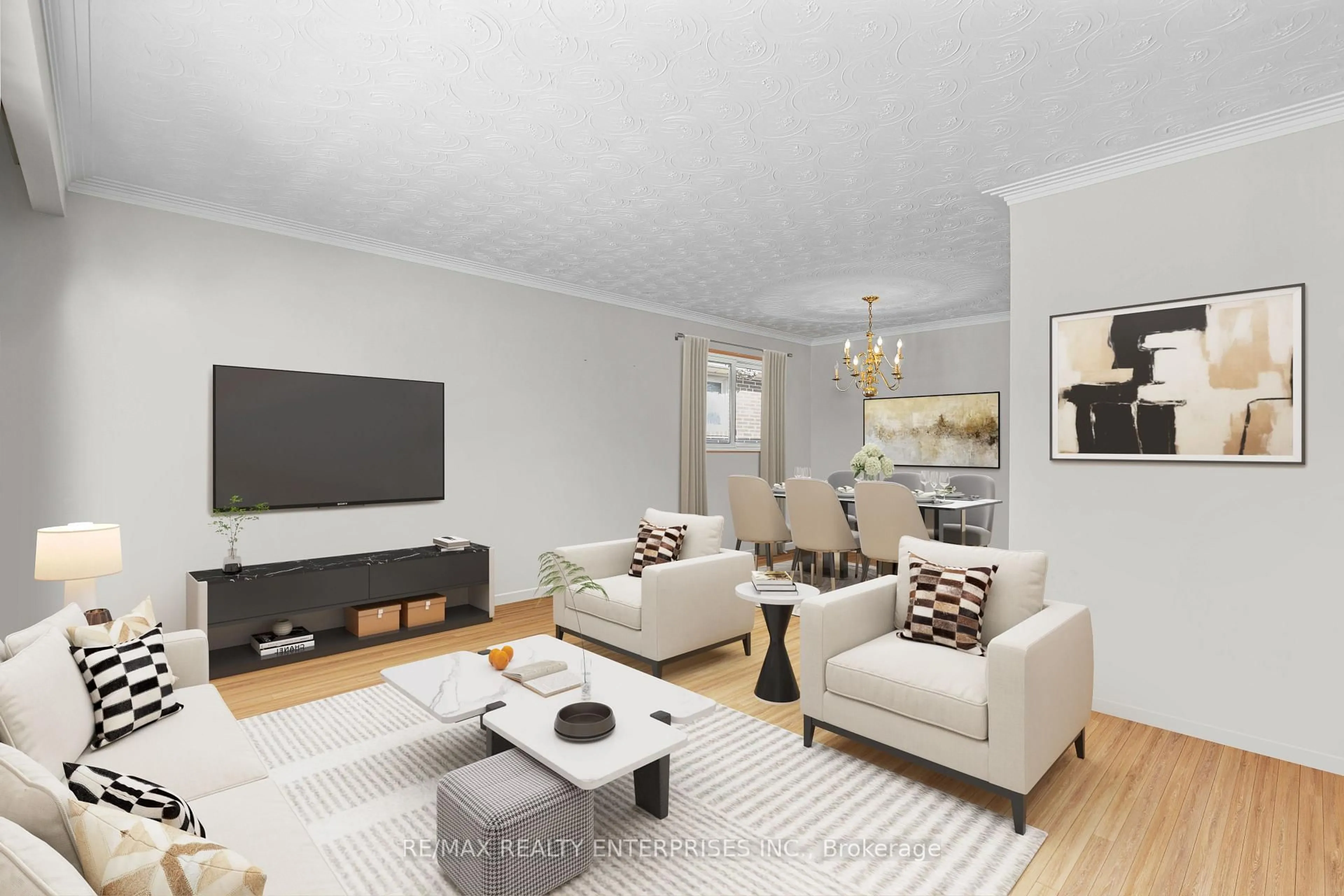 Living room with furniture, unknown for 1 Beatty Ave, Brampton Ontario L6W 2H8