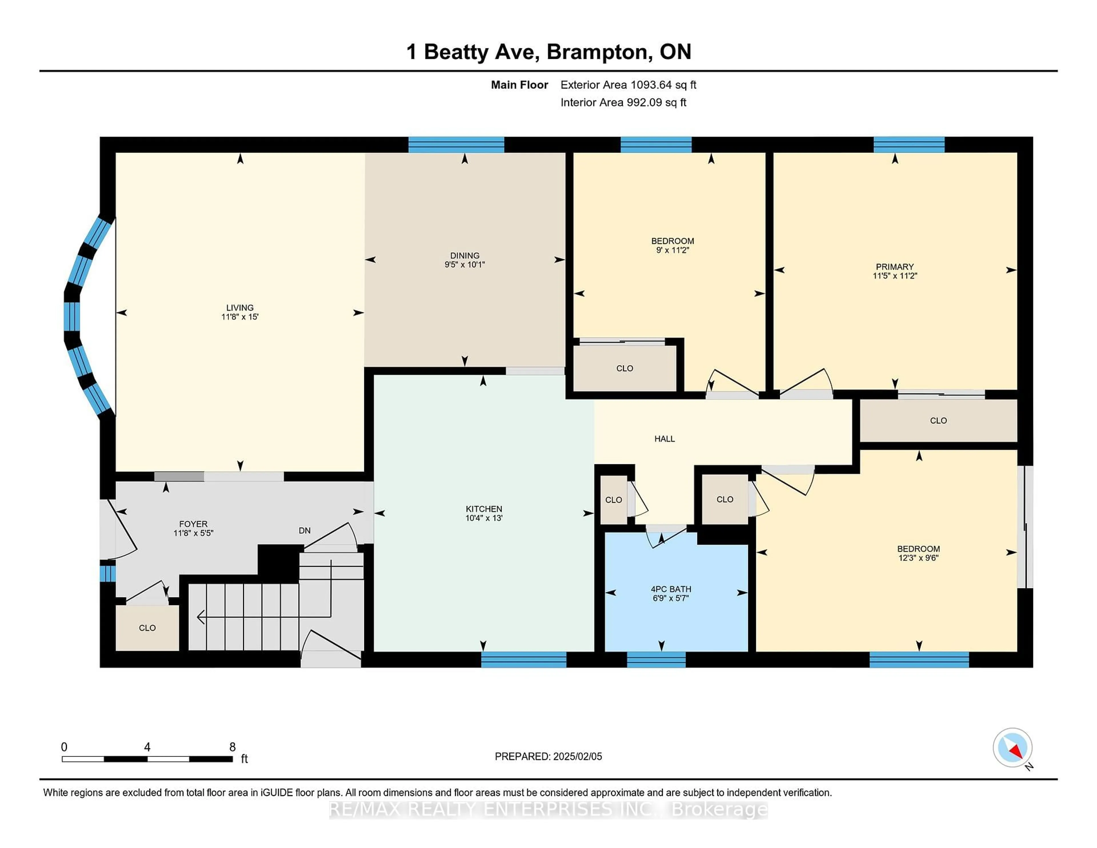 Floor plan for 1 Beatty Ave, Brampton Ontario L6W 2H8