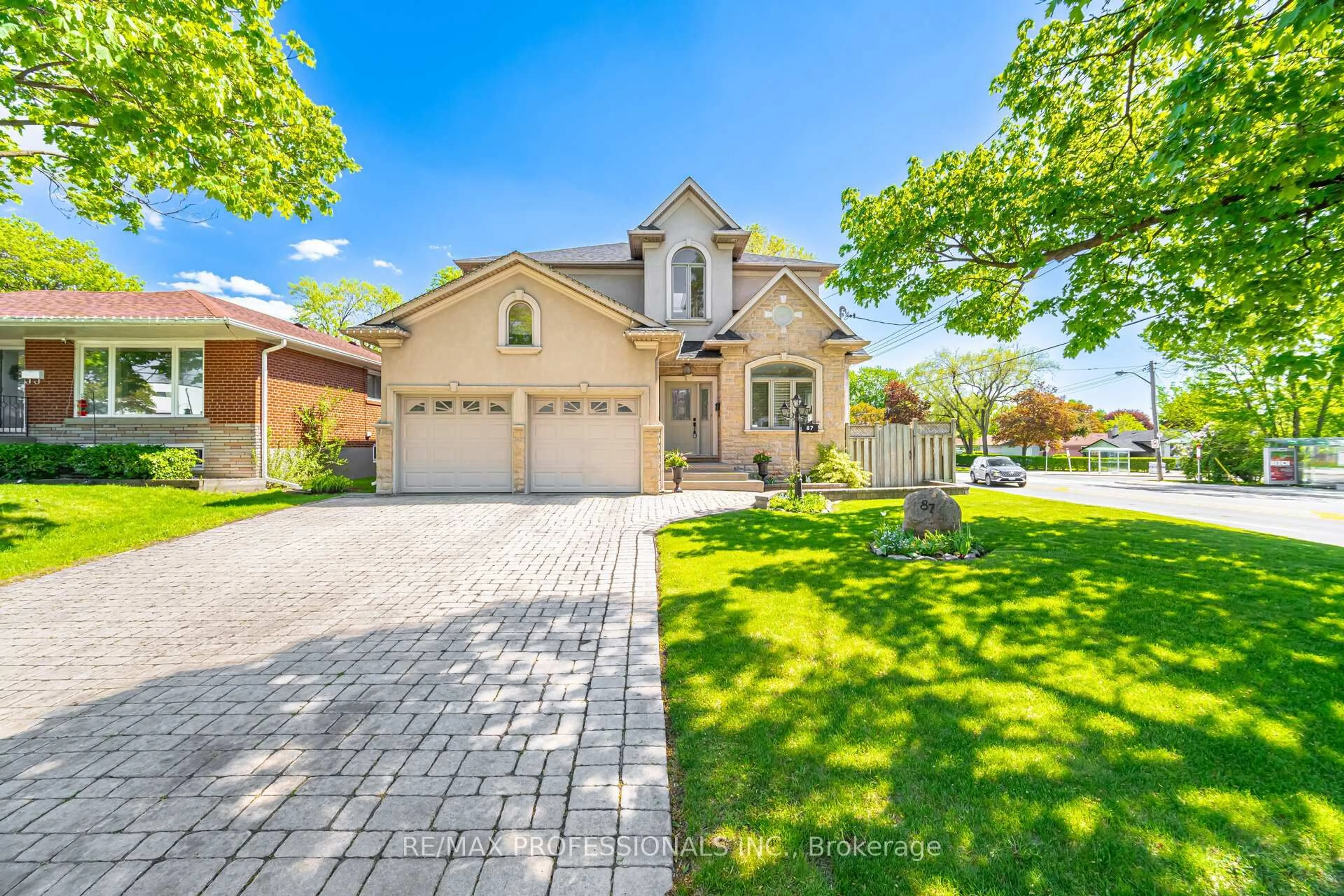 Home with brick exterior material, street for 87 Lavington Dr, Toronto Ontario M9R 2H3