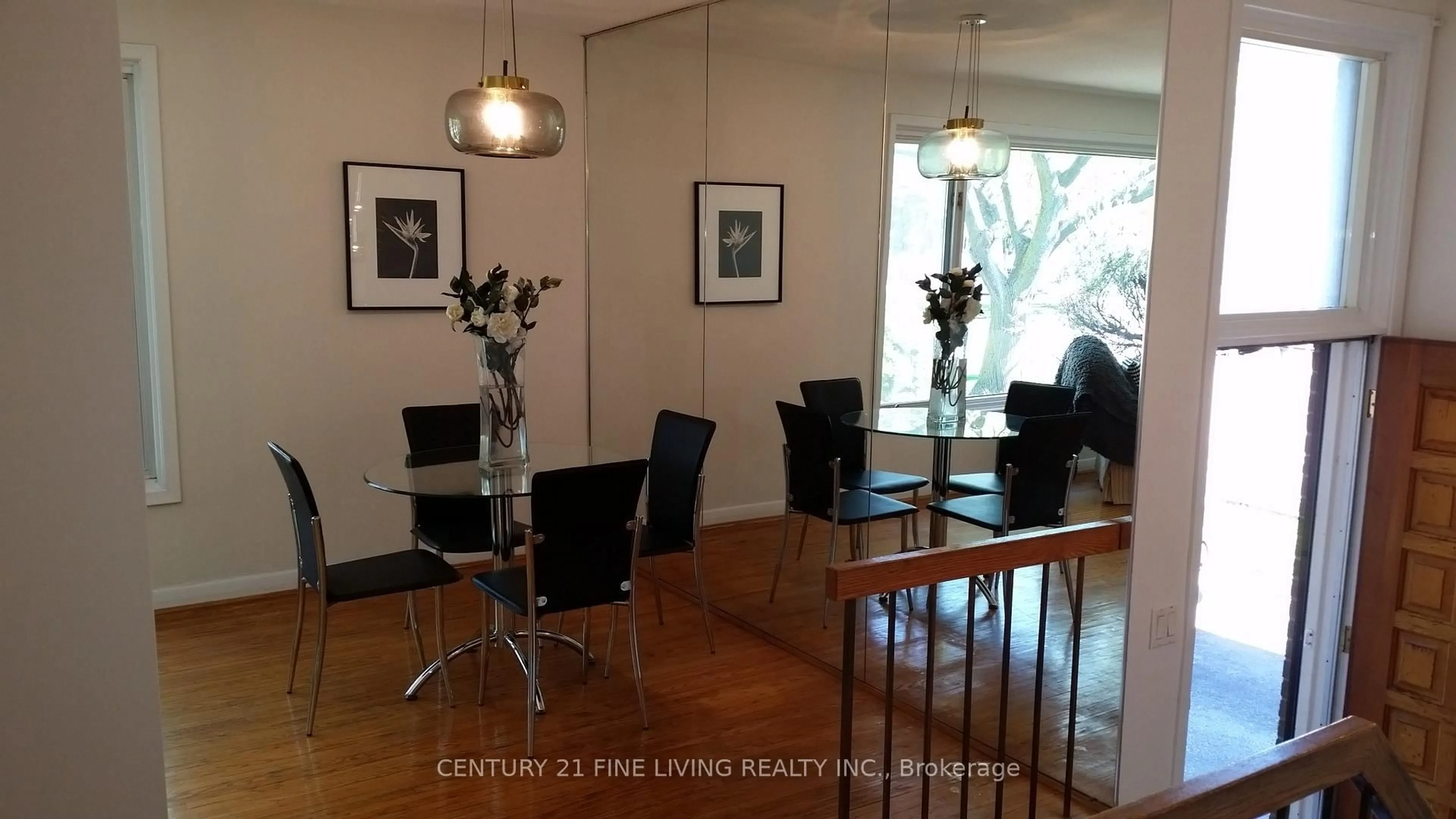 Dining room, wood/laminate floor for 35 Hartland Rd, Toronto Ontario M9C 4S9
