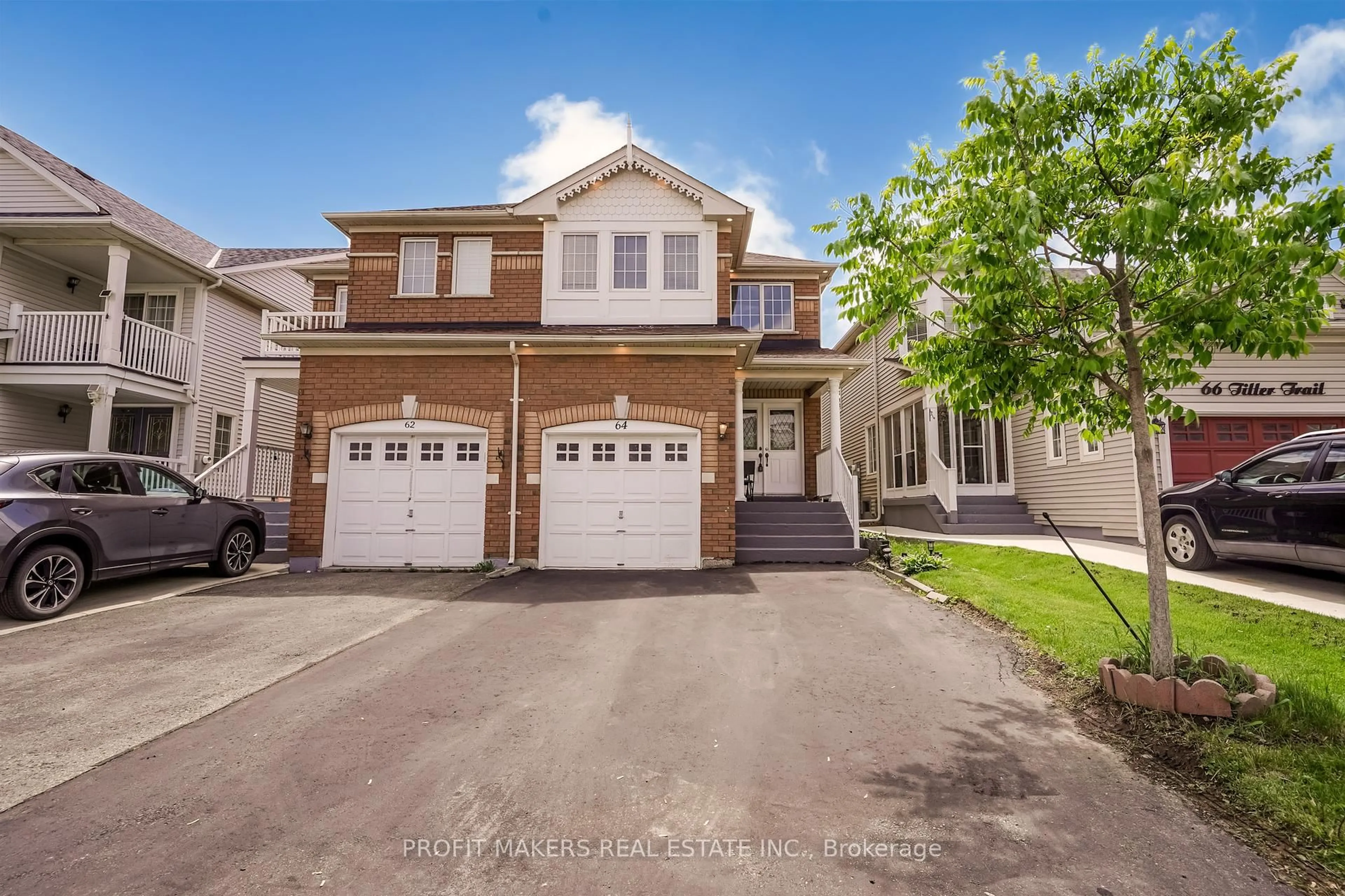A pic from outside/outdoor area/front of a property/back of a property/a pic from drone, street for 64 Tiller Tr, Brampton Ontario L6X 4S6