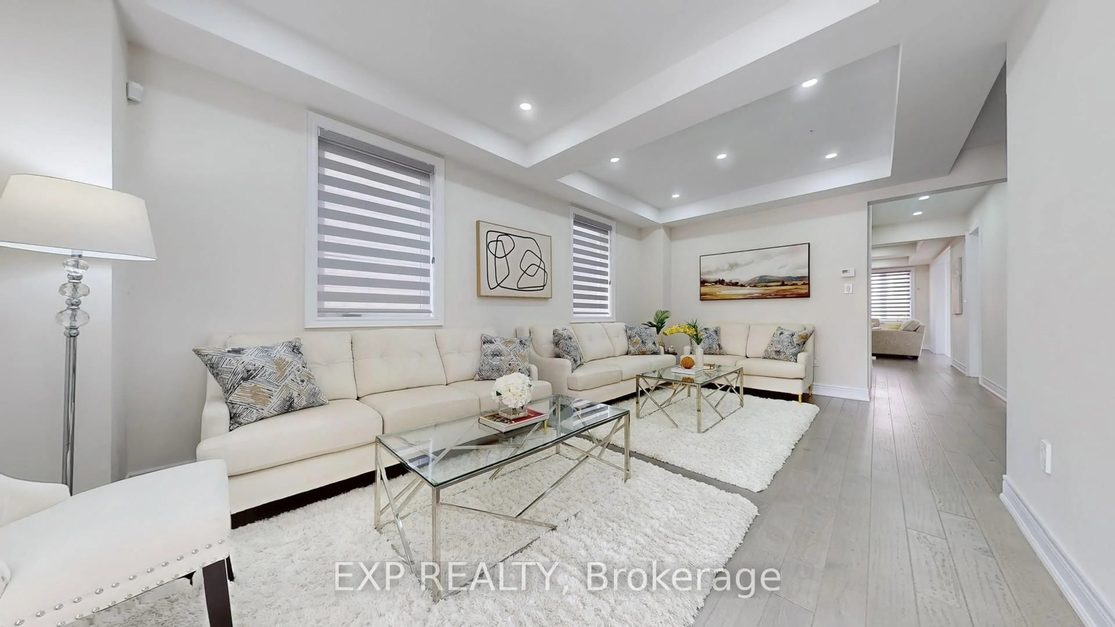 Living room with furniture, ceramic/tile floor for 15 Frost St, Brampton Ontario L6X 5P5