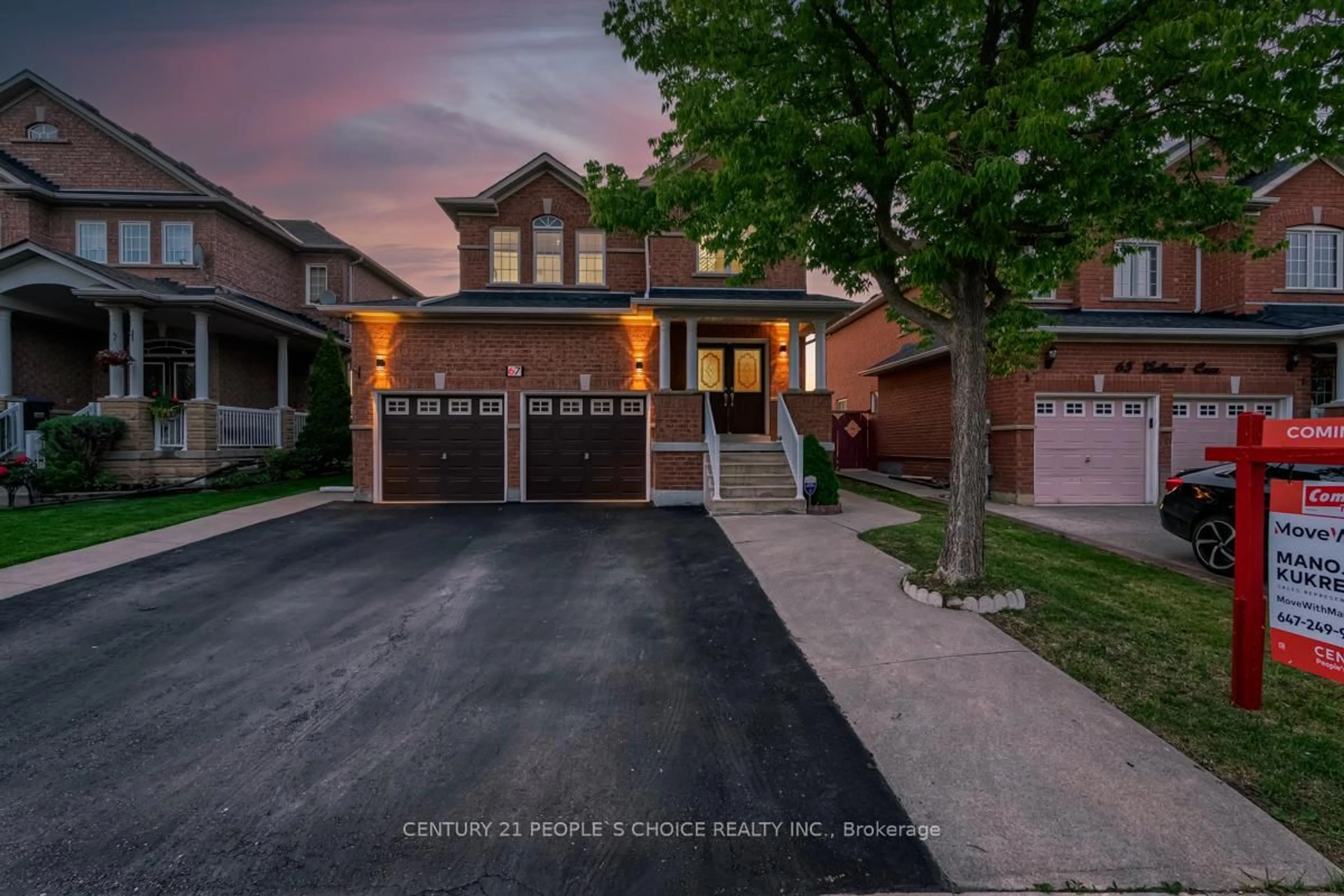 Home with brick exterior material, street for 67 Gallucci Cres, Brampton Ontario L6P 1R6