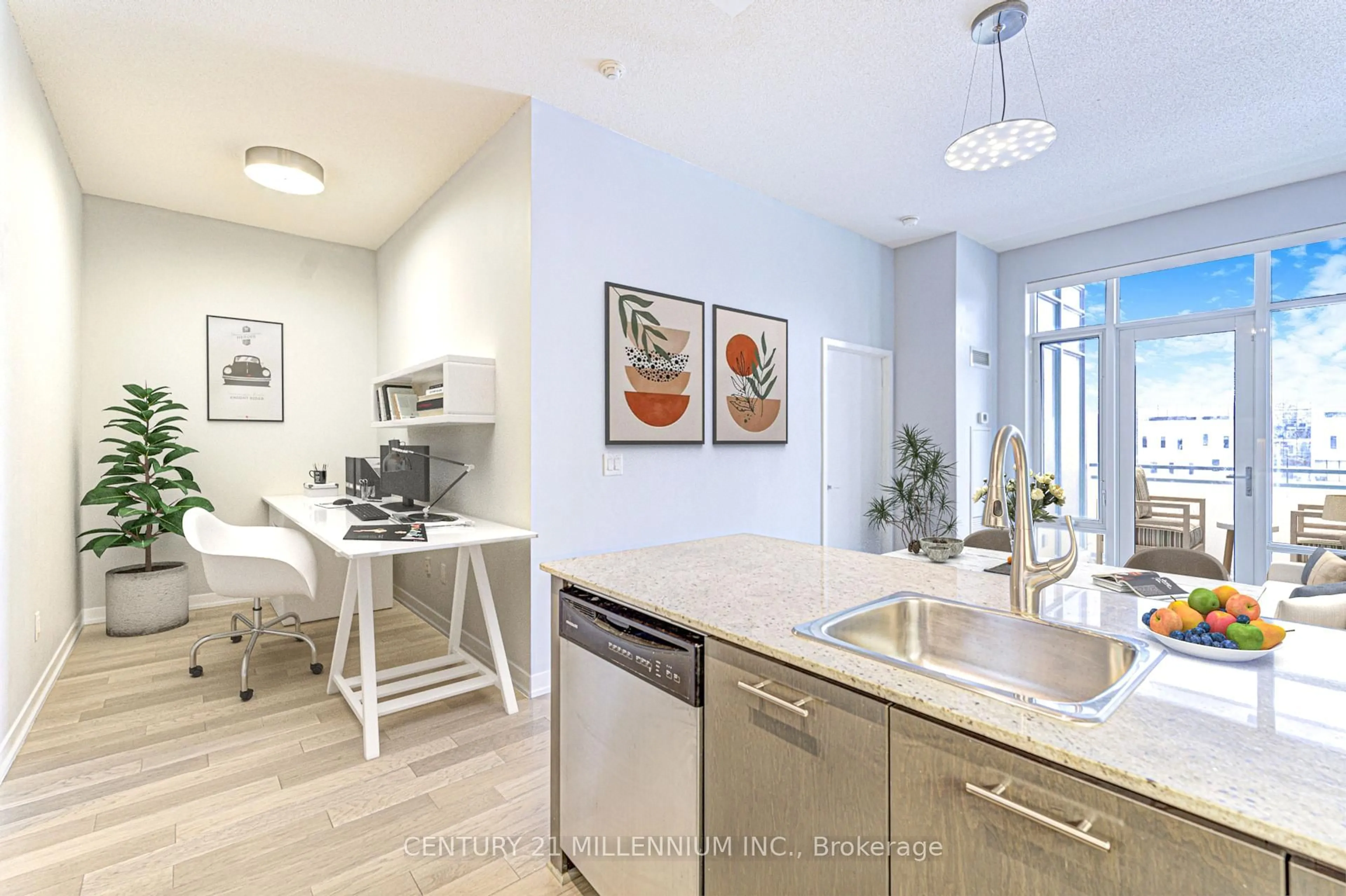 Open concept kitchen, unknown for 365 Prince Of Wales Dr #411, Mississauga Ontario L5B 0G6