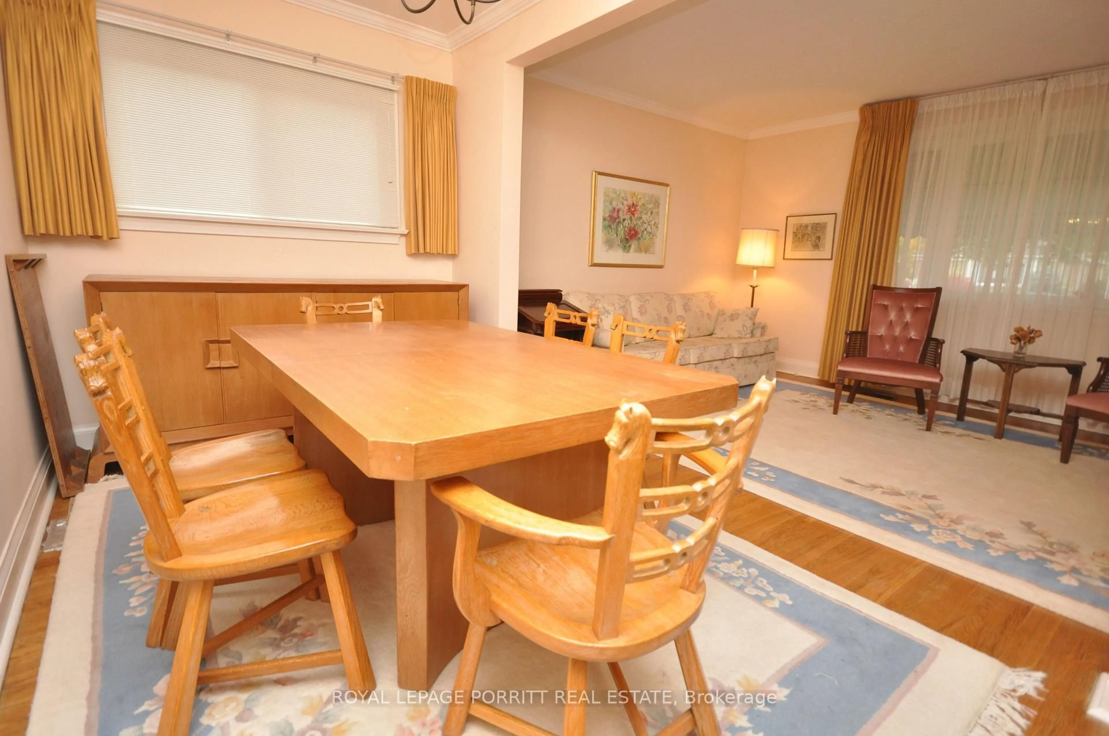 Dining room, wood/laminate floor for 42 Ecker Dr, Toronto Ontario M8W 2P4