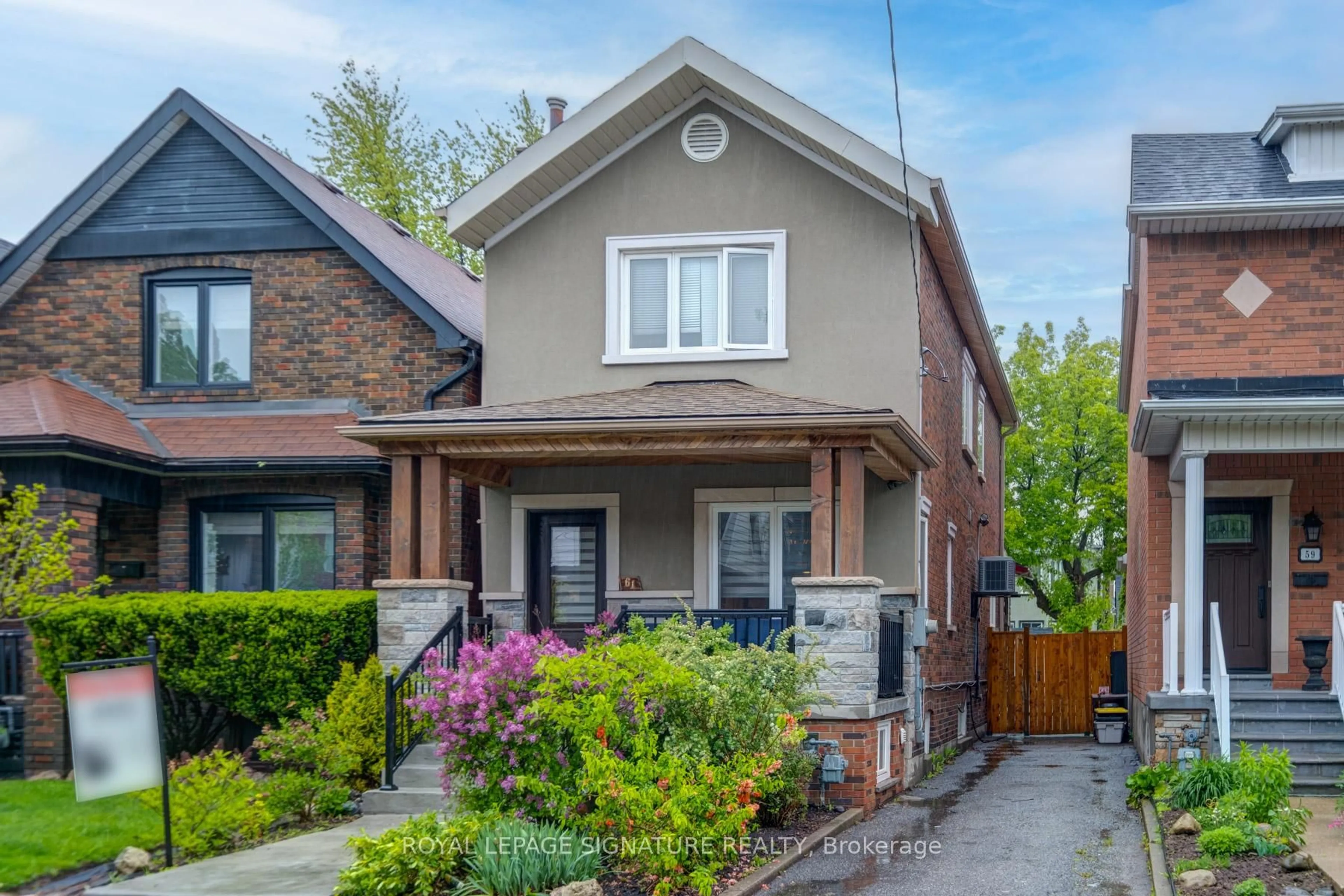 Home with brick exterior material, street for 61 Sellers Ave, Toronto Ontario M6E 3T7