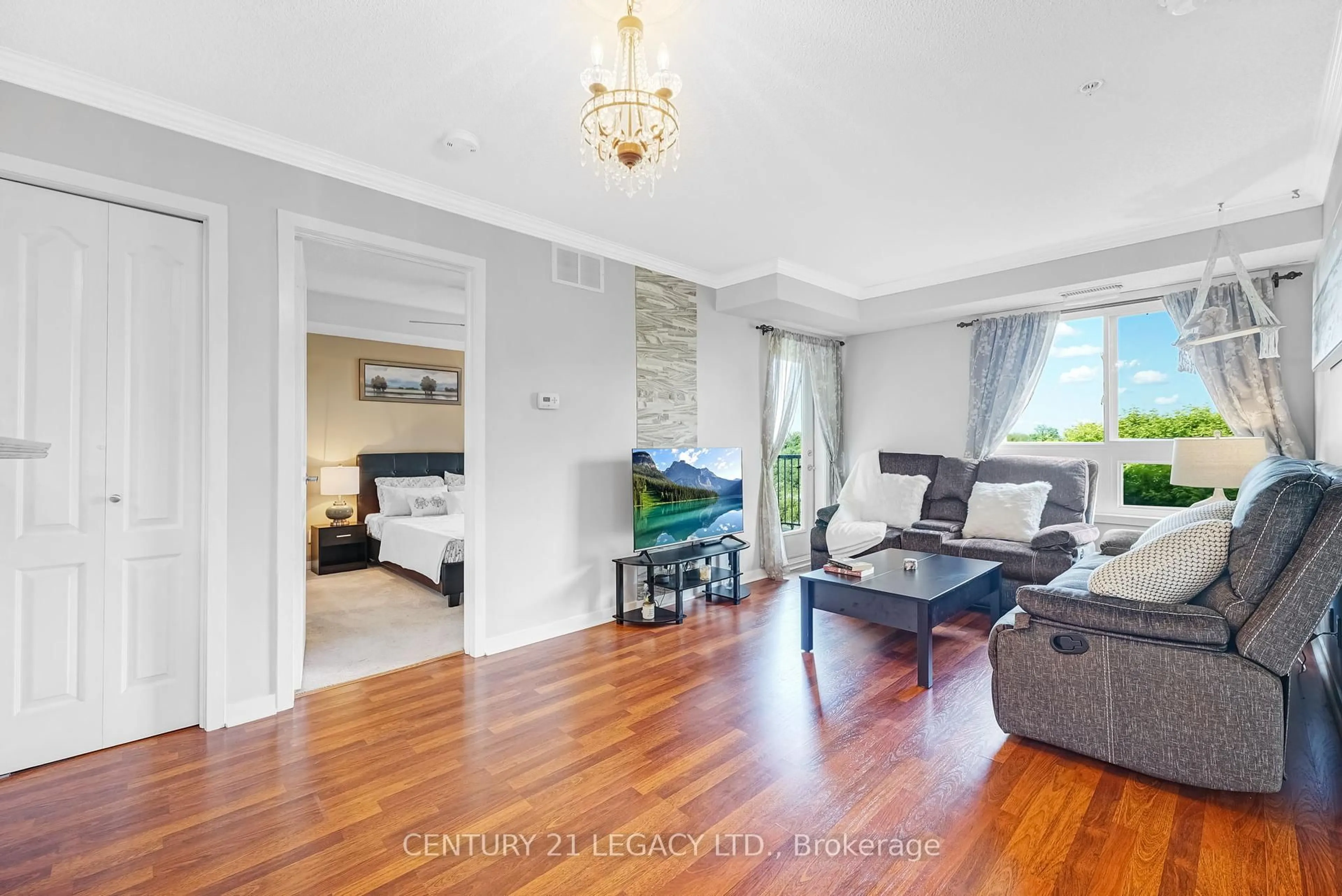 Living room with furniture, unknown for 8 Dayspring Circ #1307, Brampton Ontario L6P 2Z7